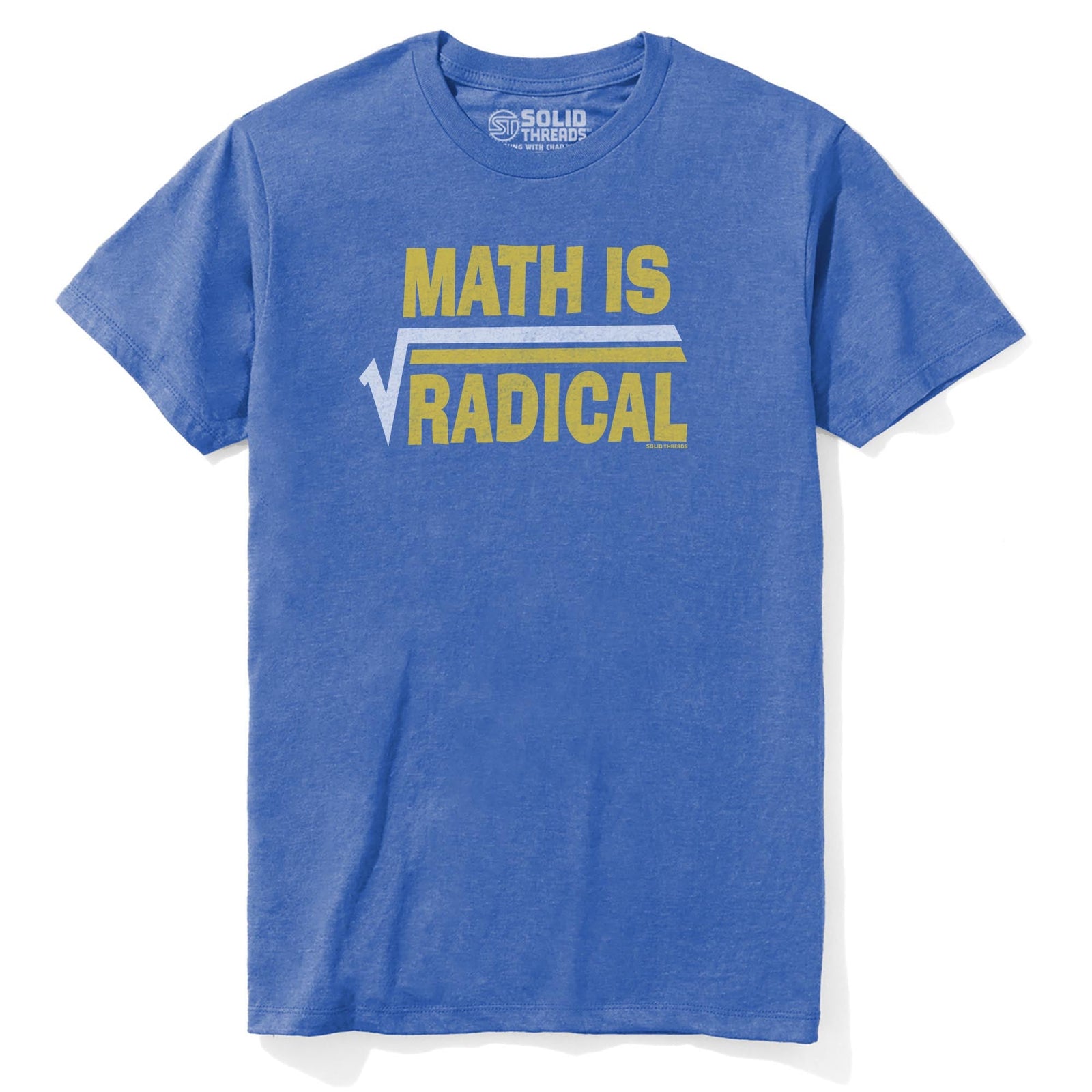 Math Is Radical Vintage Staple T-shirt in Royal Heather - Front View
