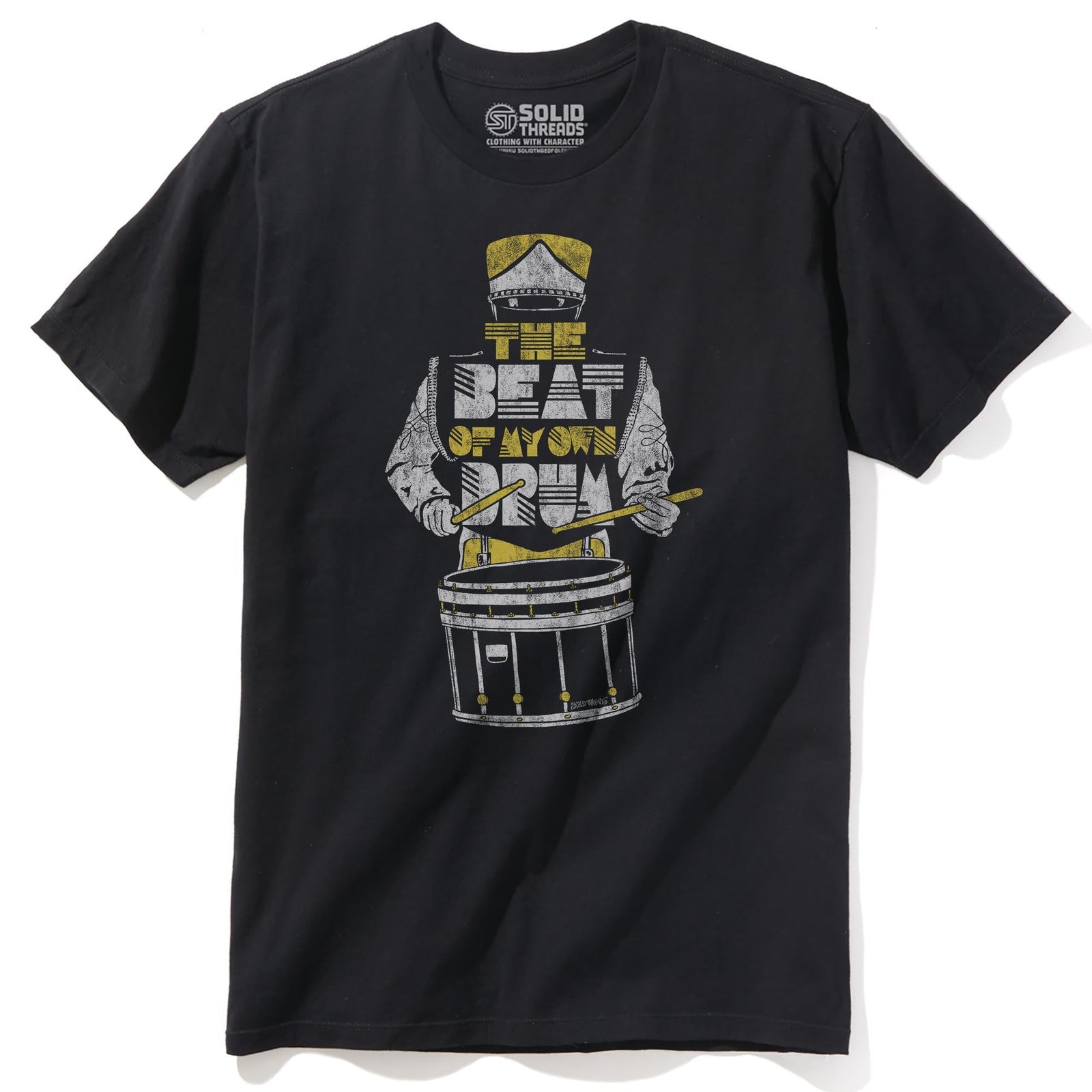 The Beat Of My Own Drum Cool Staple T-shirt in Black - Front View