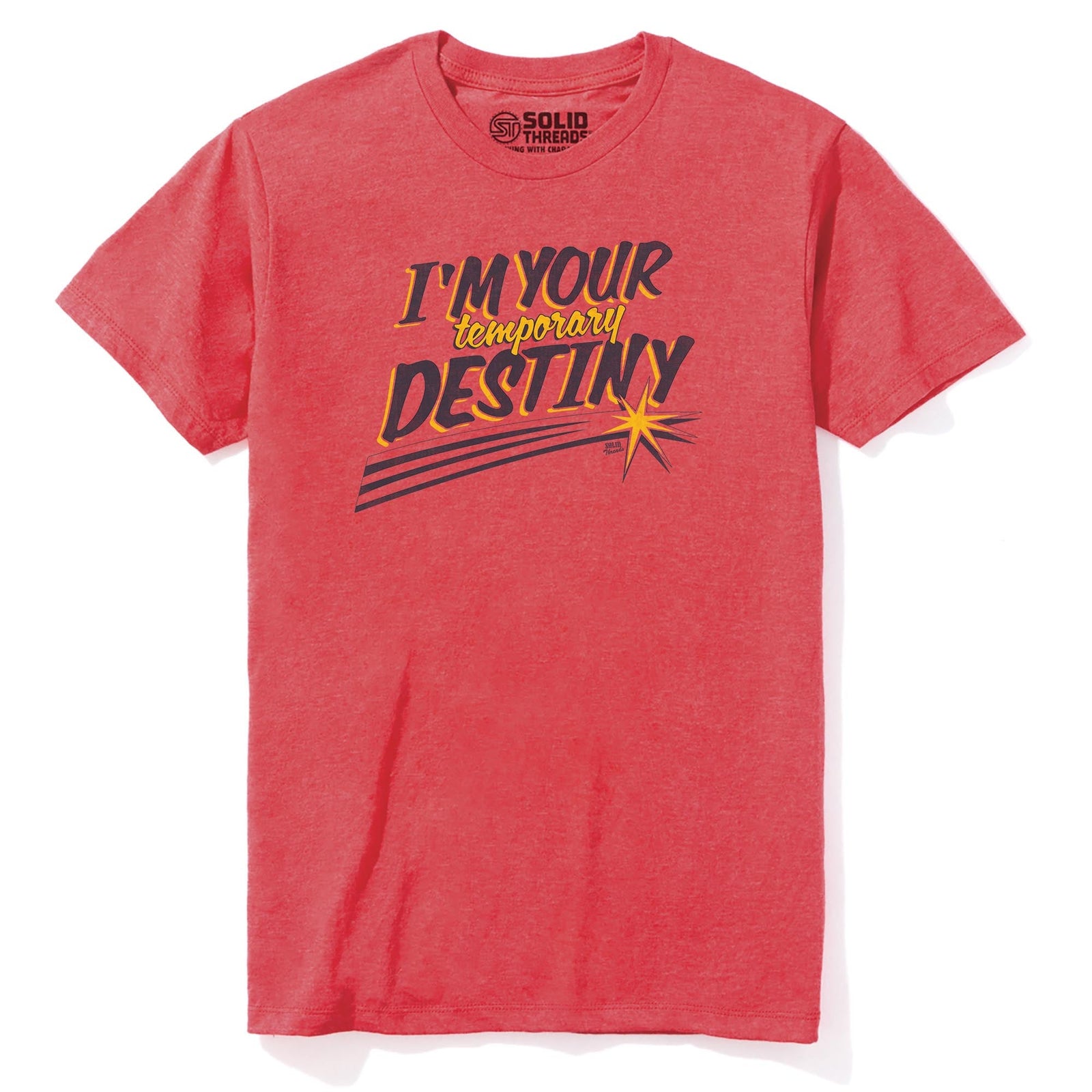 Temporary Destiny Vintage Staple T-shirt in Red Heather - Front View