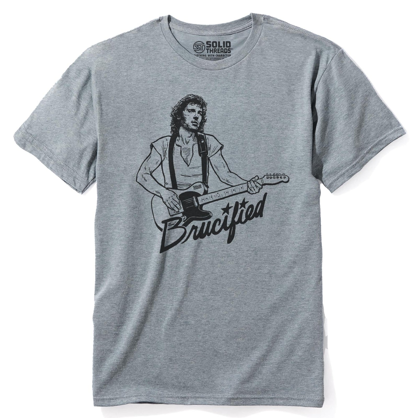 Brucified Cool Staple T-shirt in Ash Heather - Front View
