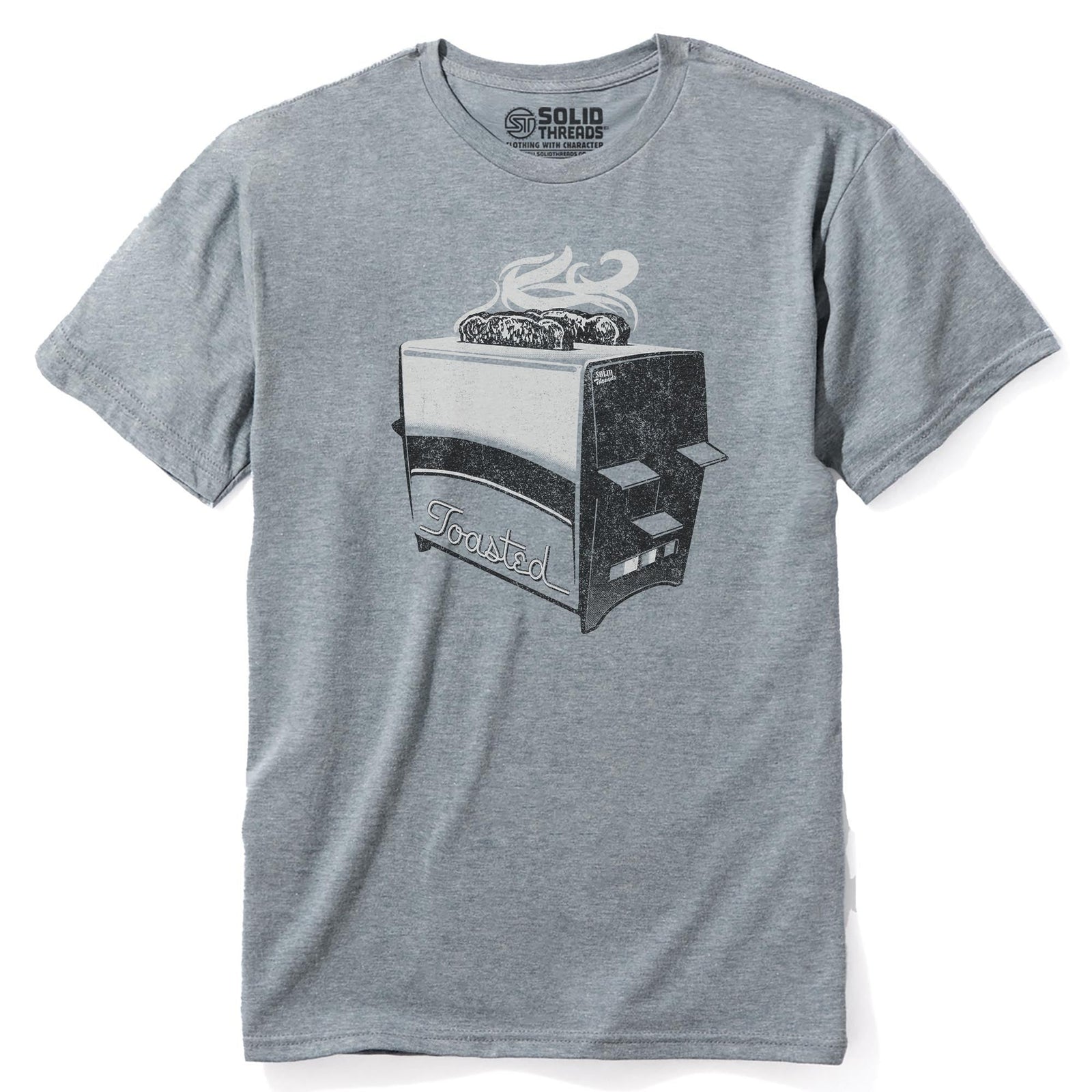 Toasted Vintage Staple T-shirt in Ash Heather - Front View