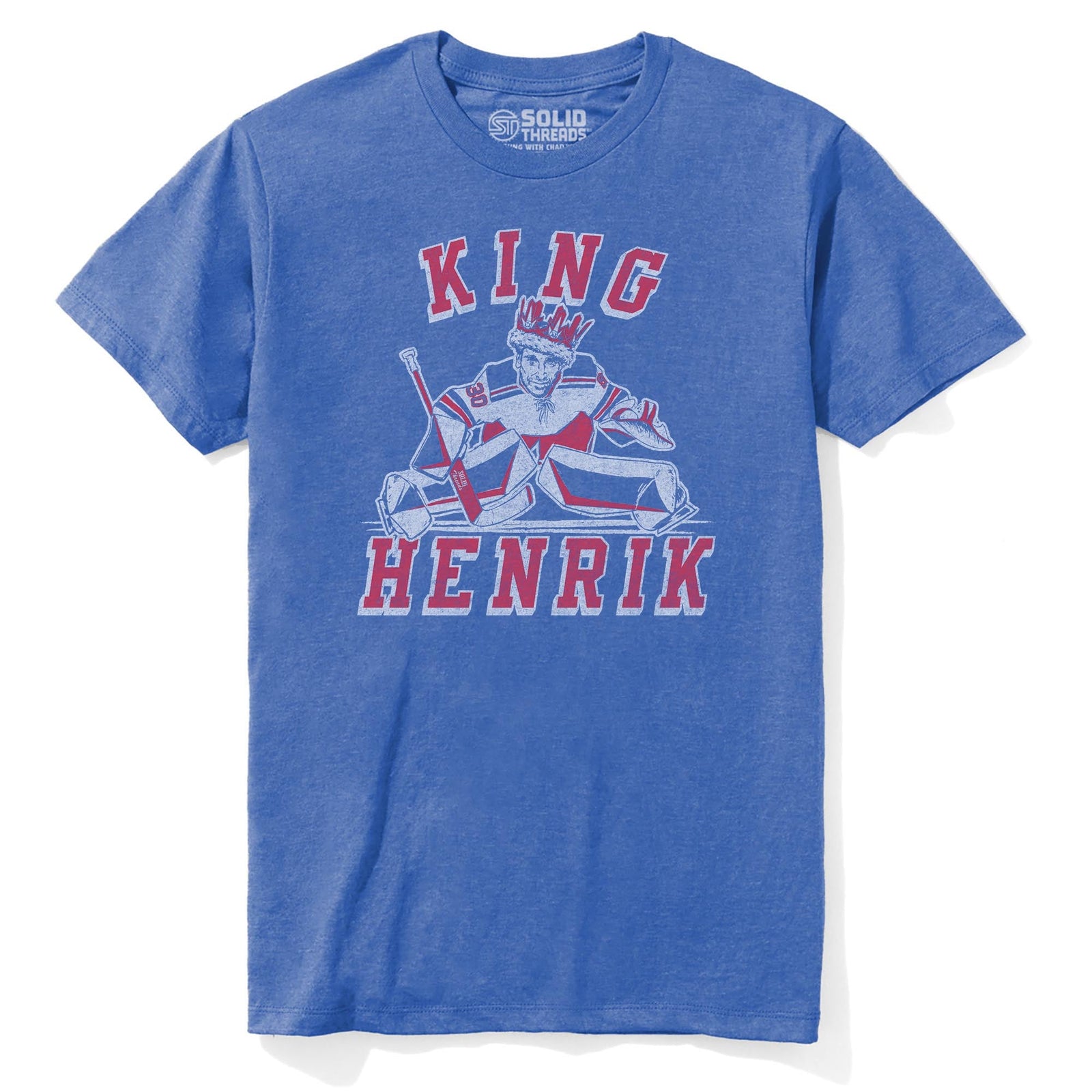 King Henrik Cool Staple T-shirt in Royal Heather - Front View