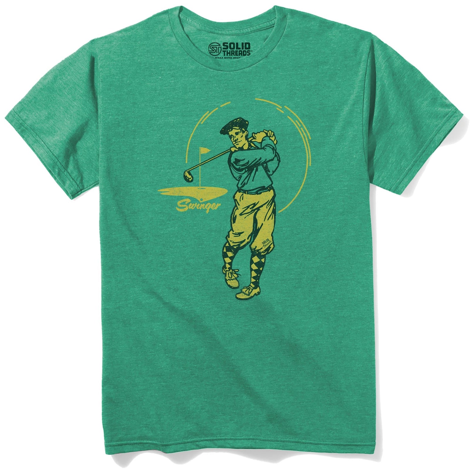 Swinger Vintage Staple T-shirt in Kelly Heather - Front View