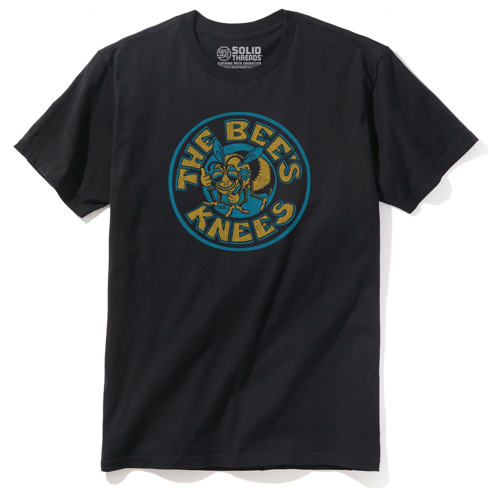 The Bee's Knees Vintage Staple T-shirt in Black - Front View