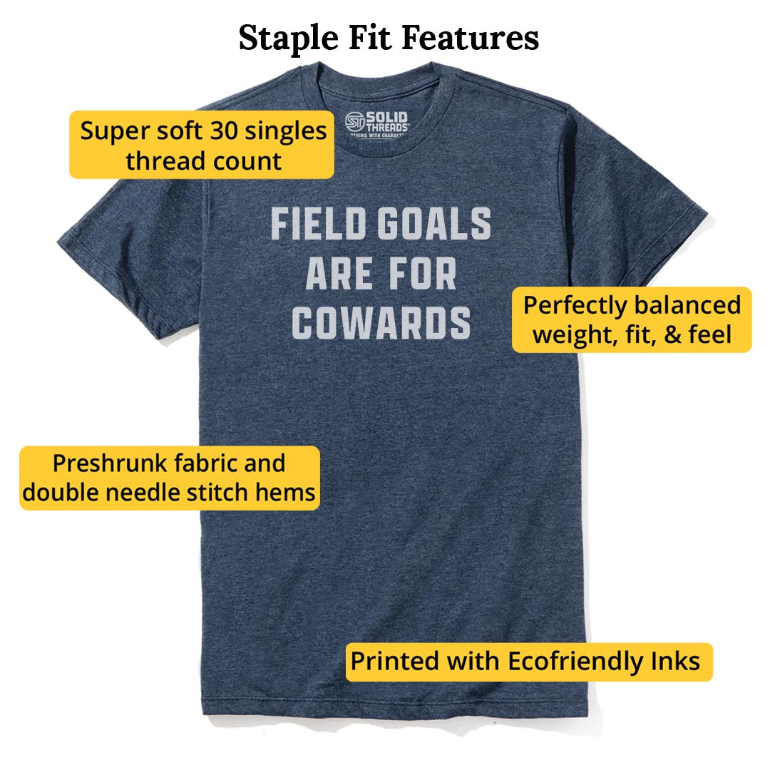Field Goals Funny Staple T-shirt in Navy Heather - Fit Attributes