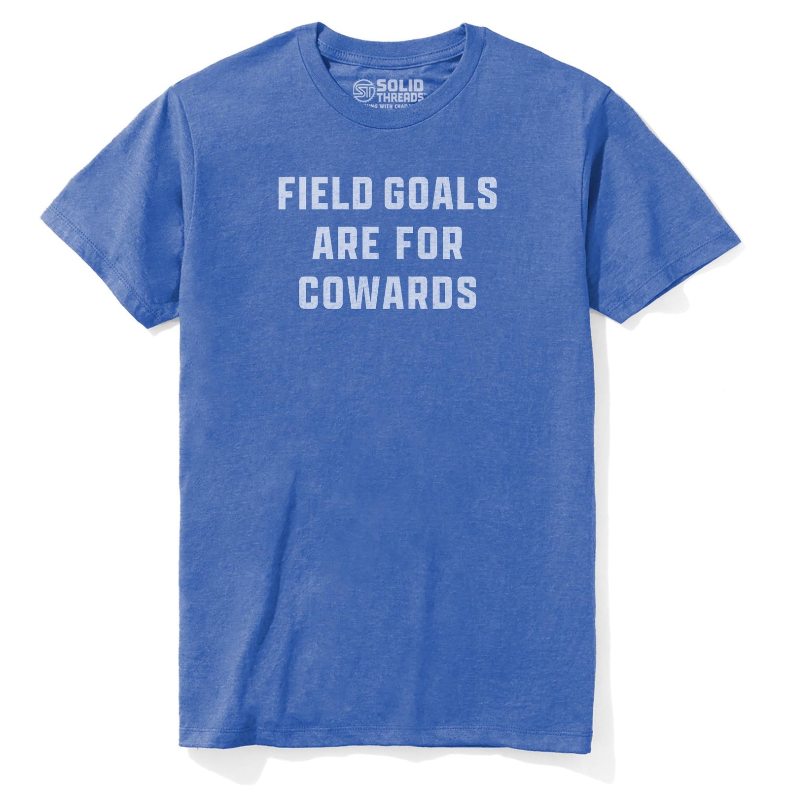 Field Goals Funny Staple T-shirt in Royal Heather - Front View