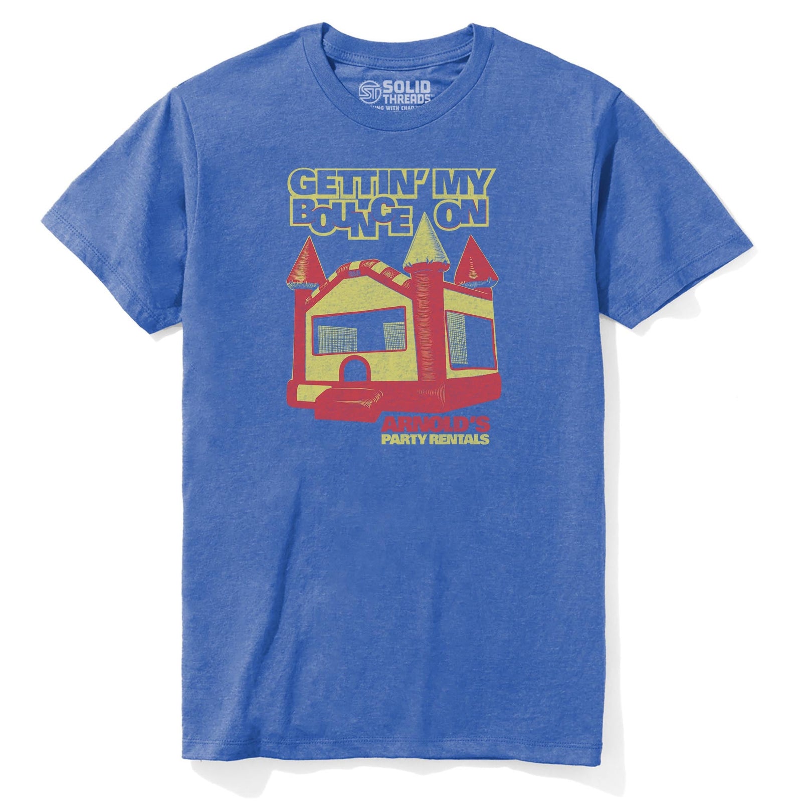 Gettin My Bounce On Vintage Staple T-shirt in Royal Heather - Front View