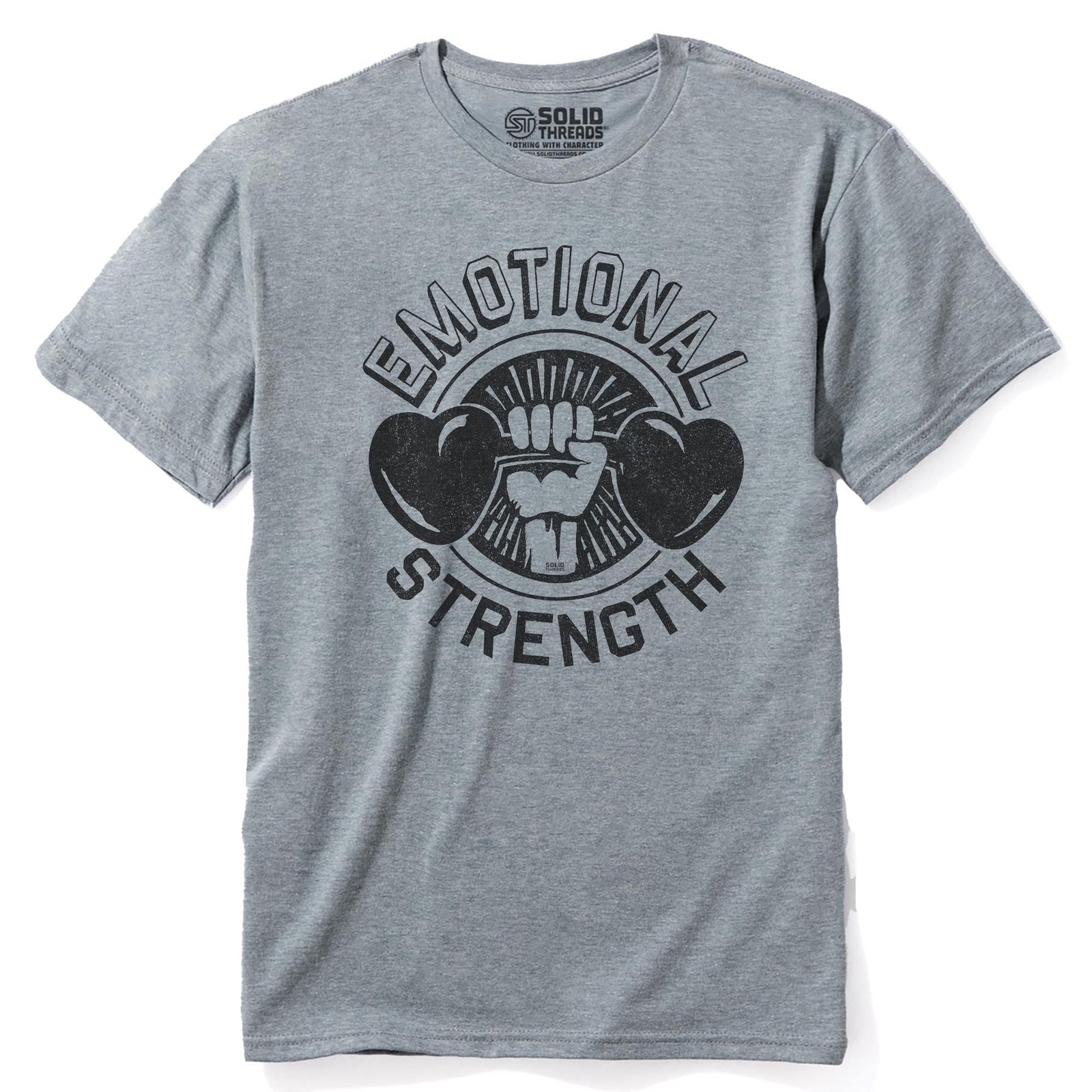 Emotional Strength Cool Staple T-shirt in Ash Heather - Front View