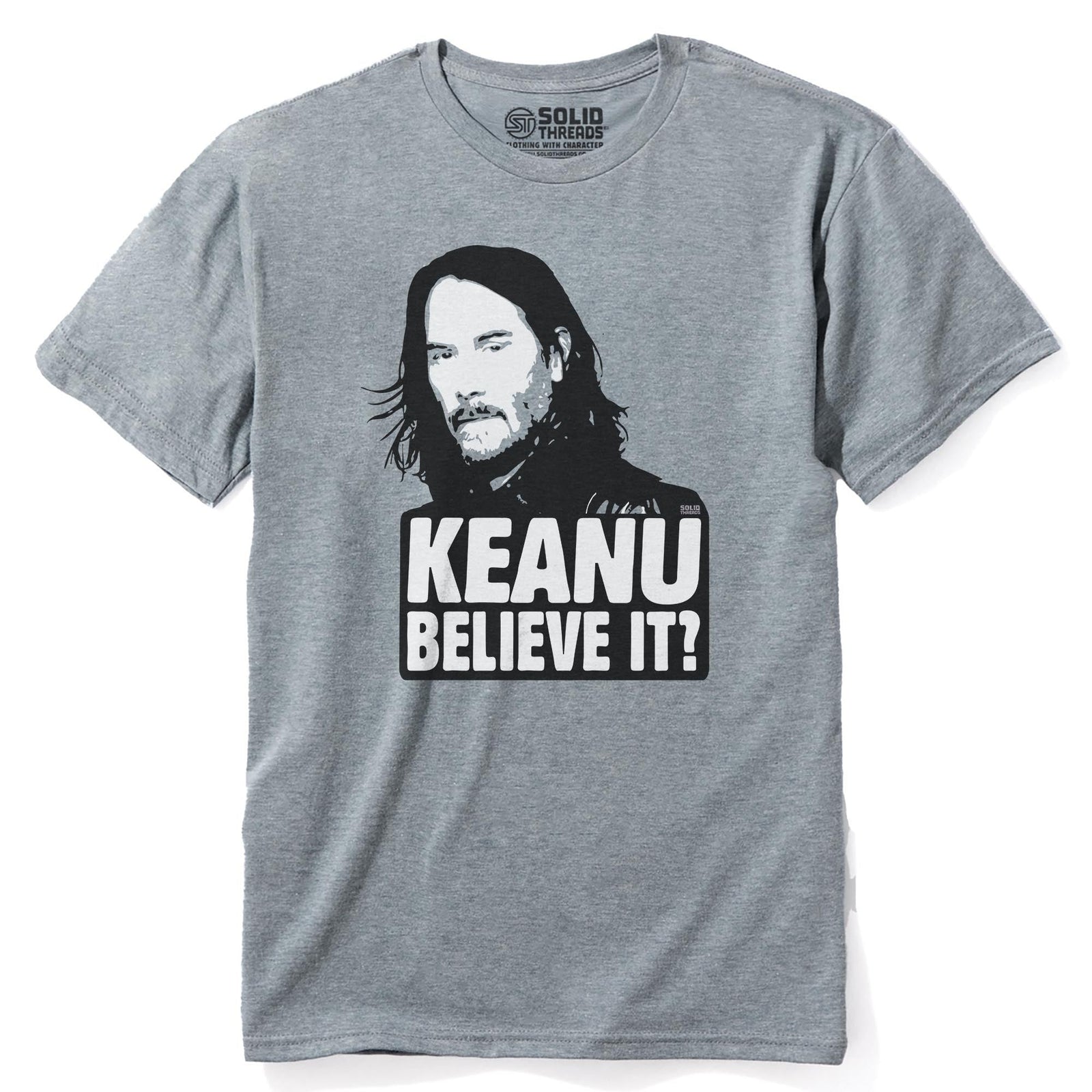 Keanu Believe It? Vintage Staple T-shirt in Ash Heather - Front View