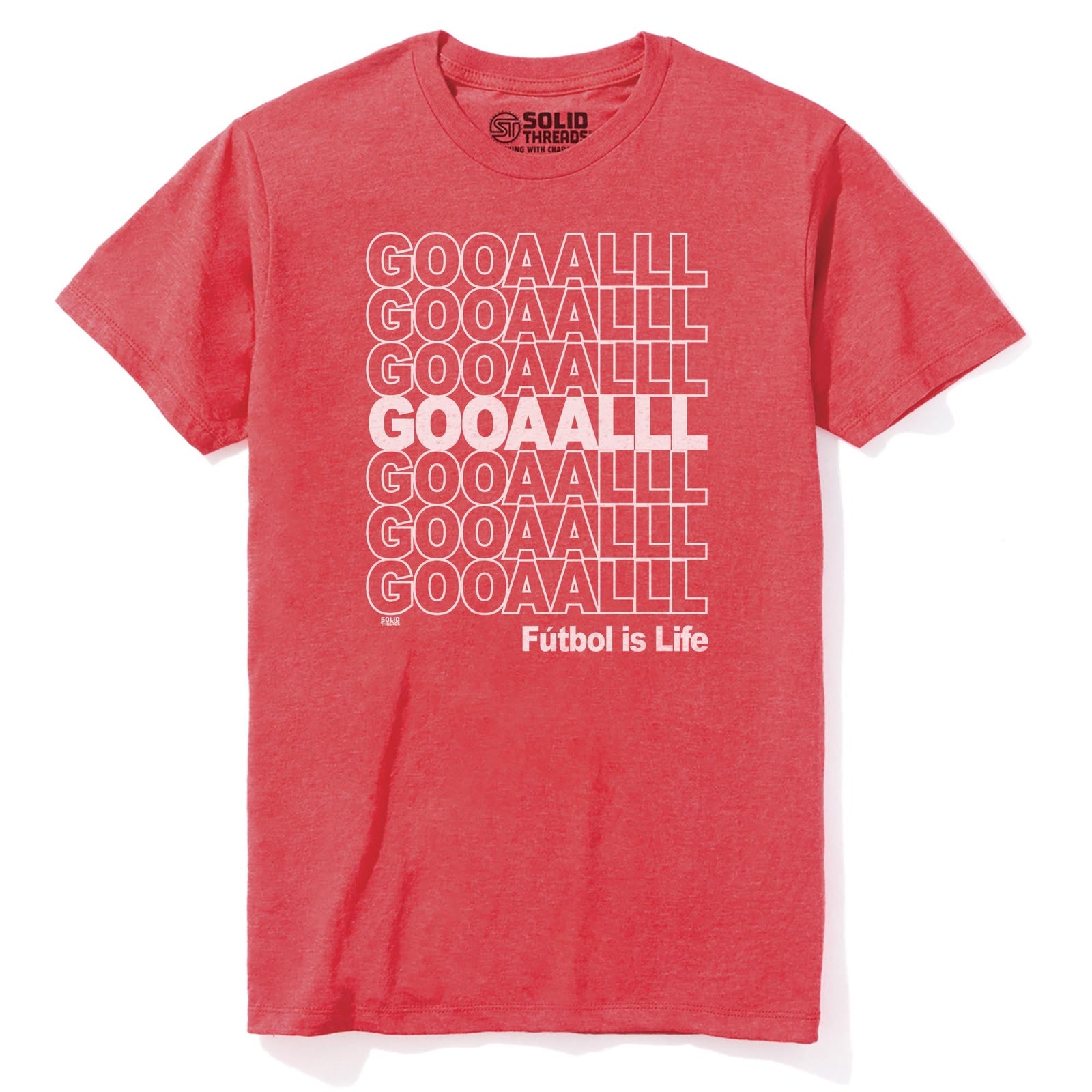 Gooaalll Cool Staple T-shirt in Red Heather - Front View