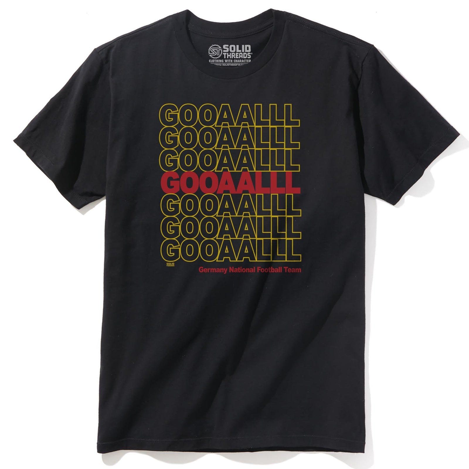 Germany Soccer Gooaalll Cool Staple T-shirt in Black - Front View