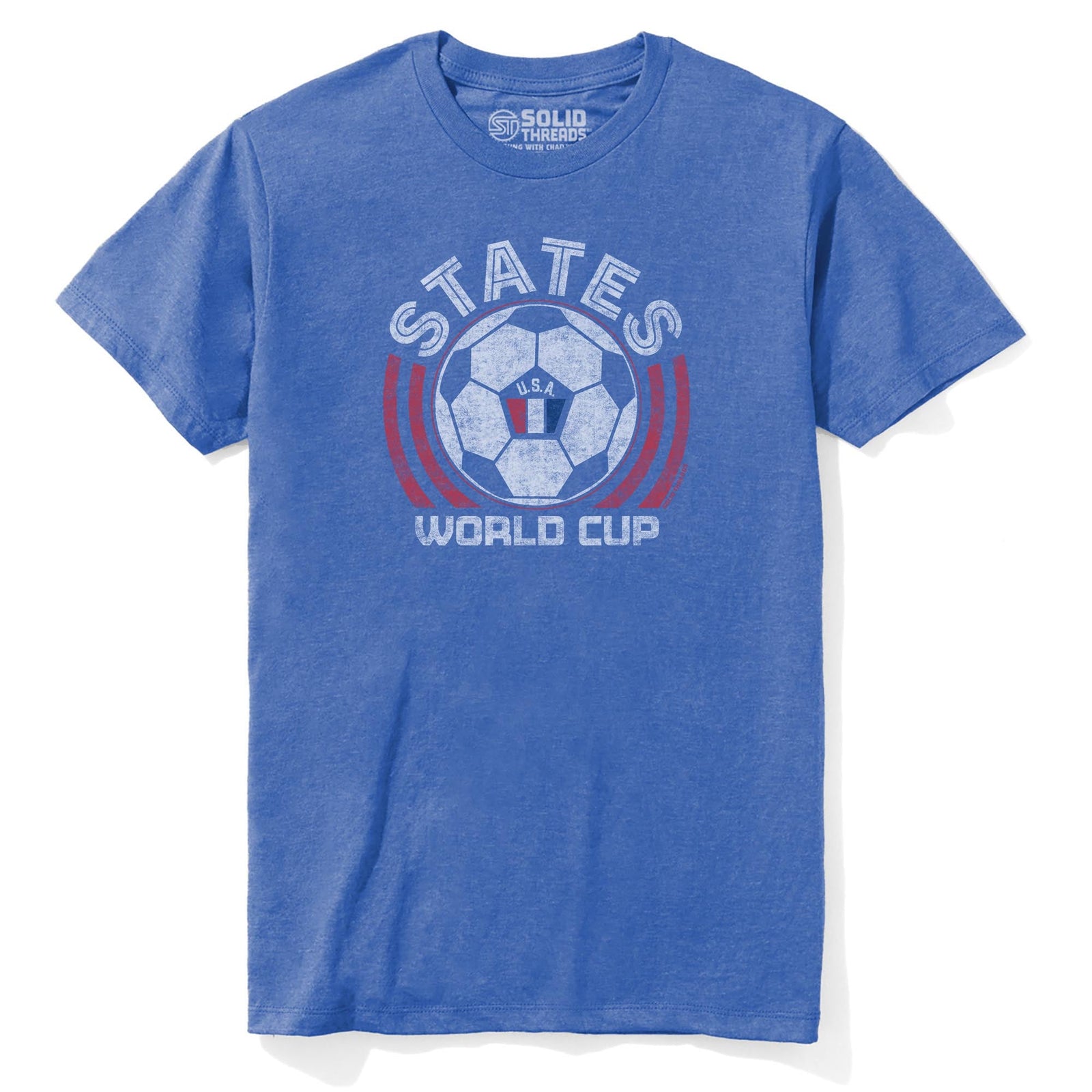 Us National Soccer Team Cool Staple T-shirt in Royal Heather - Front View