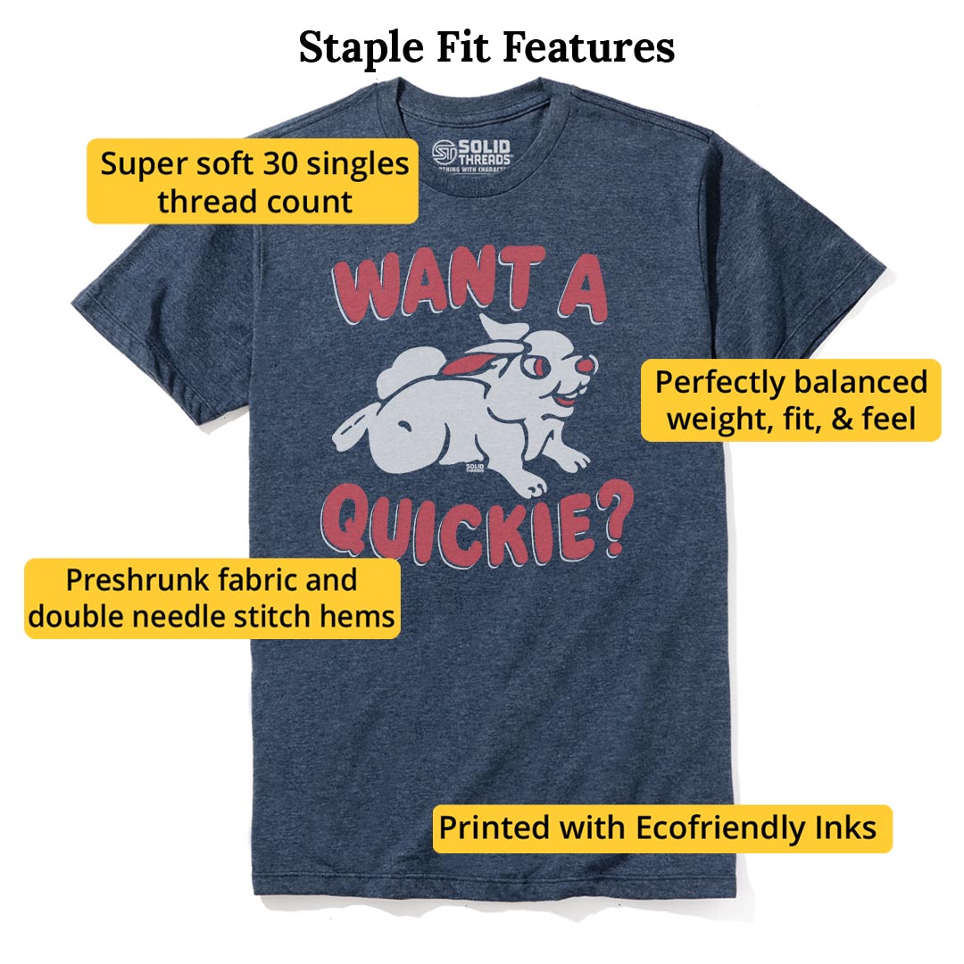 Want A Quickie Vintage Staple T-shirt in Navy Heather - Fit Attributes