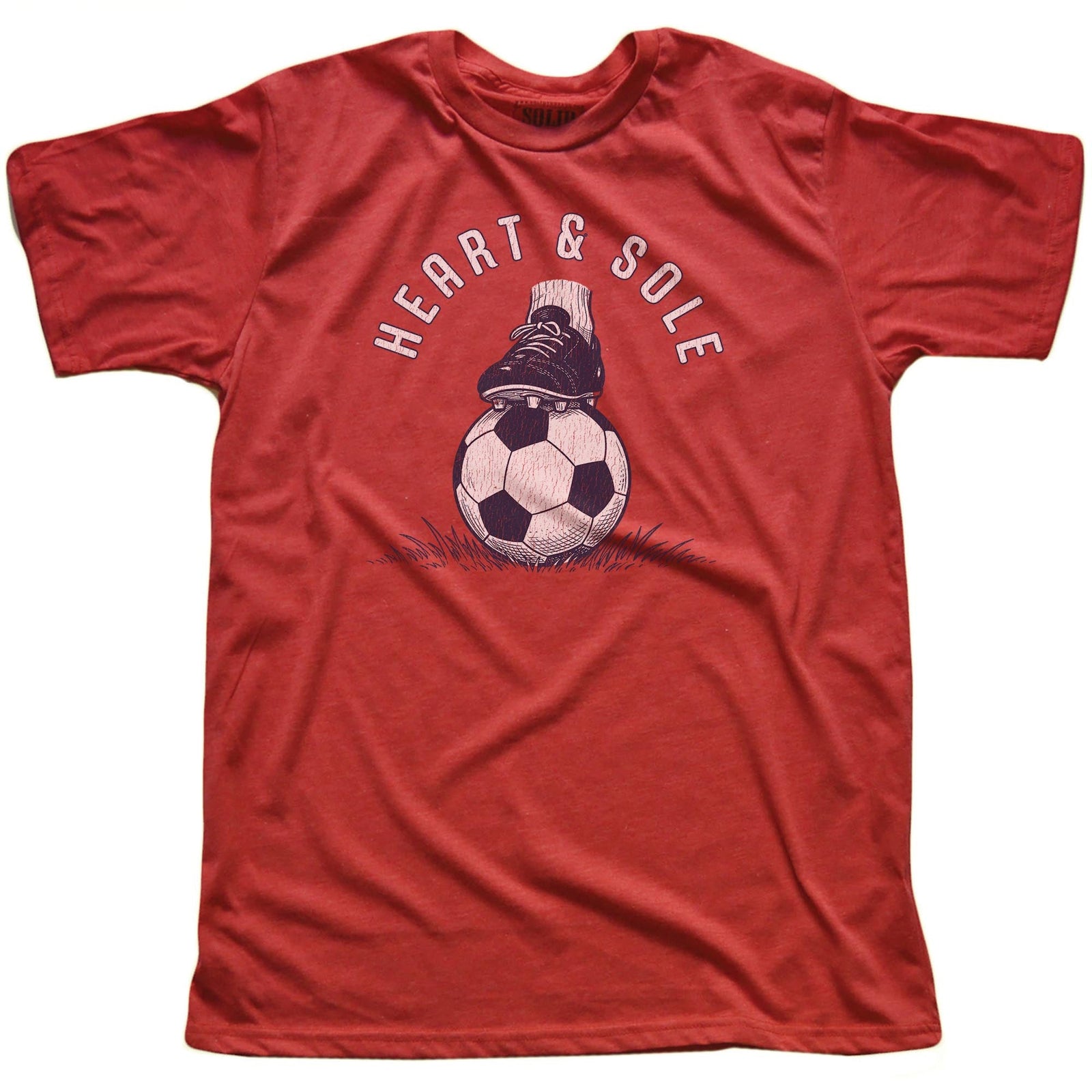 Heart & Sole Vintage Signature T-shirt in Red - Front View