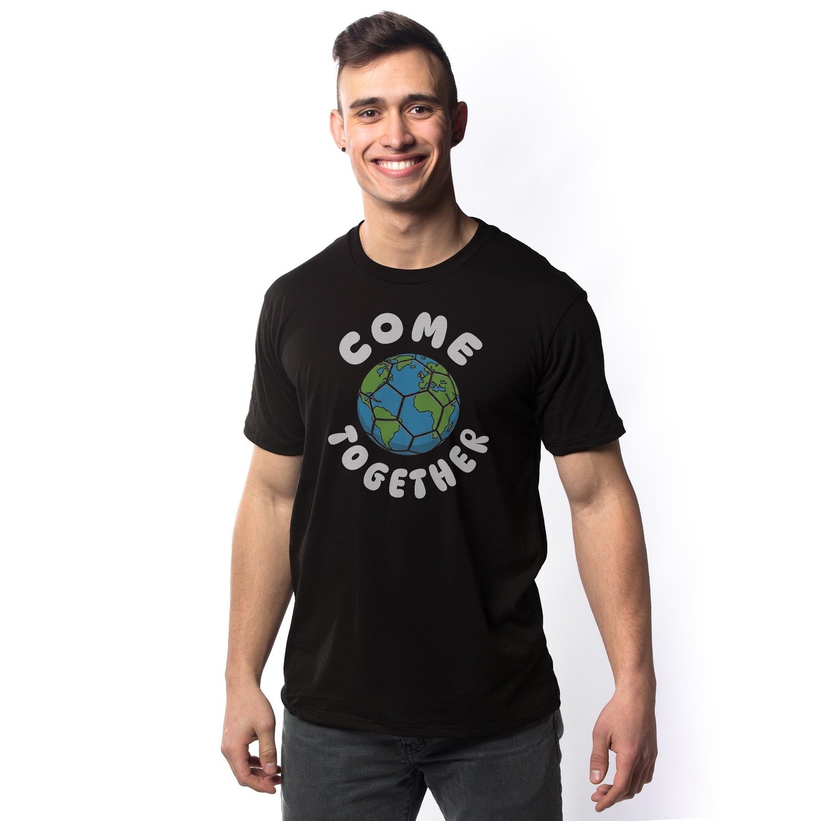 Come Together Cool Signature T-shirt in Black On Model - Front View