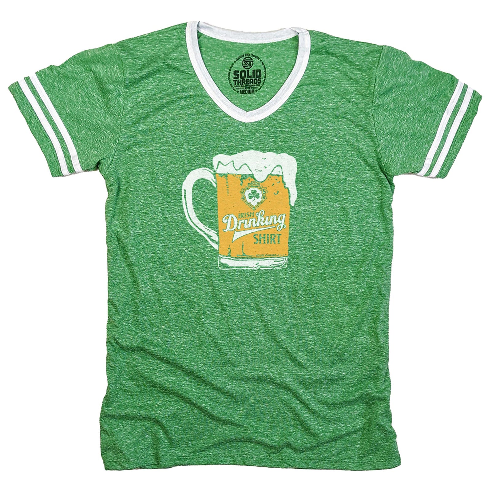 Irish Drinking Shirt Ringer V-Neck Tee