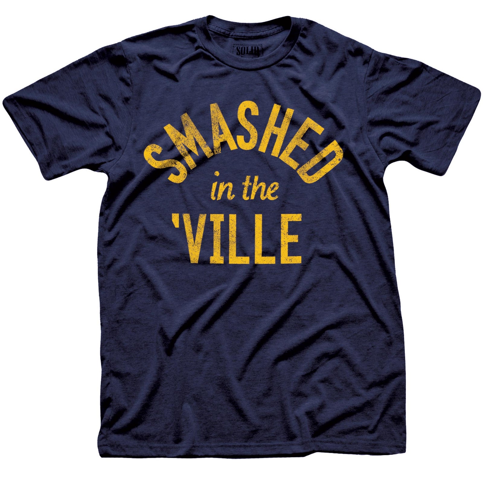 Men's Smashed Ville Funny Graphic T Shirt | Vintage Nashville Drinking Tee | Solid Threads