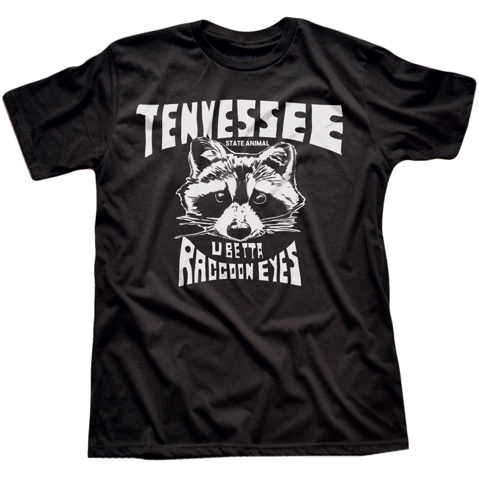 Men's Raccoon Eyes Vintage Graphic T Shirt | Cool Tennessee Raccoon Tee | Solid Threads