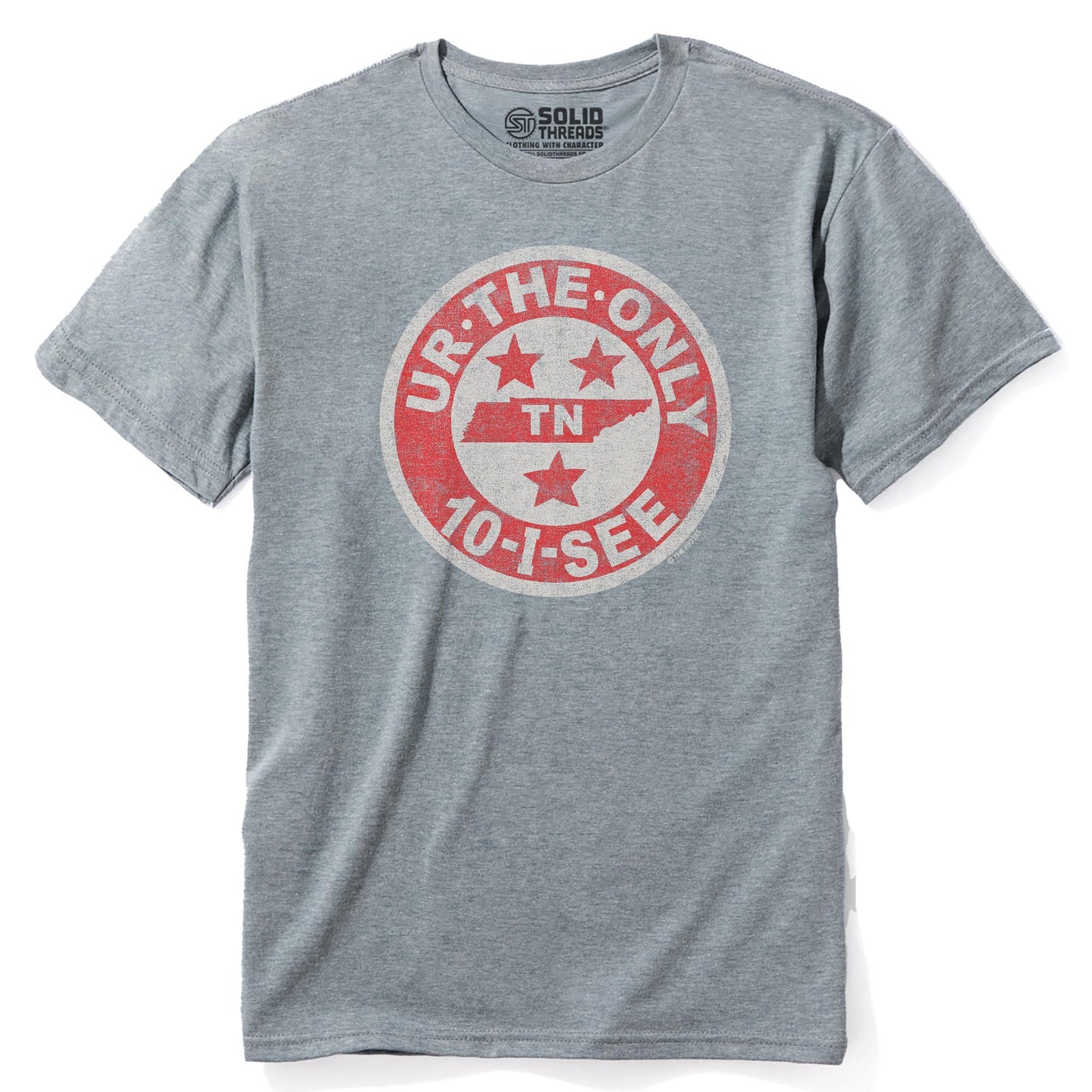 You're The Only Ten I See Funny Staple T-shirt in Ash Heather - Front View