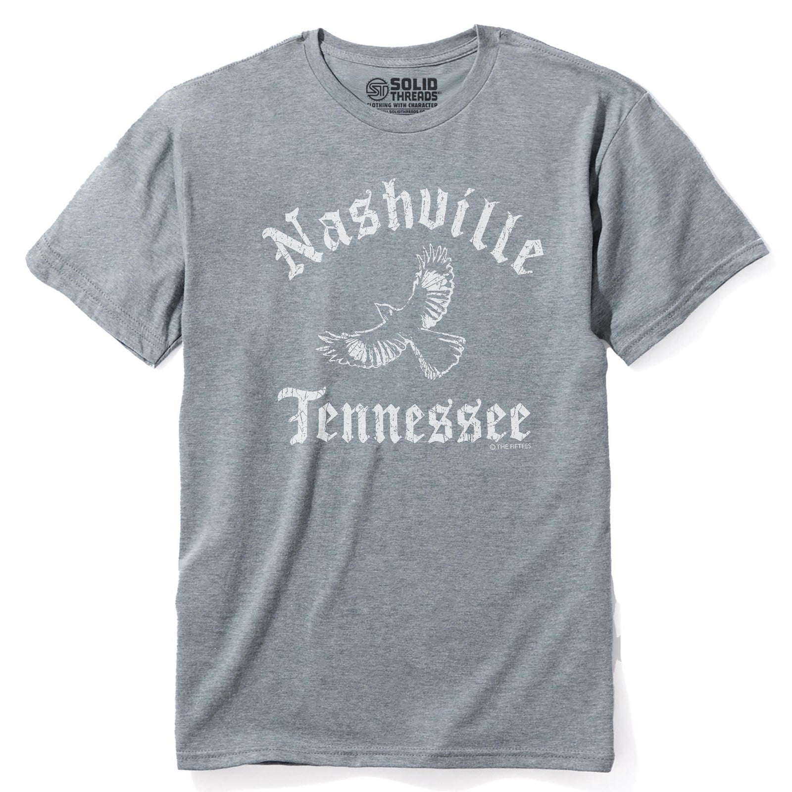 Nash Mockingbird Vintage Staple T-shirt in Ash Heather - Front View