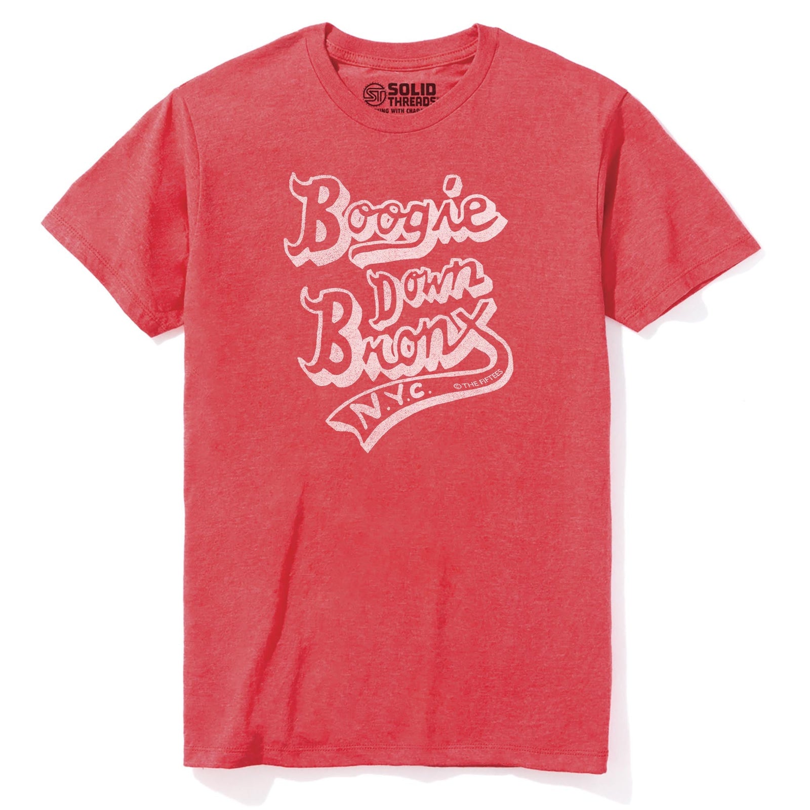 Boogie Down Cool Staple T-shirt in Red Heather - Front View