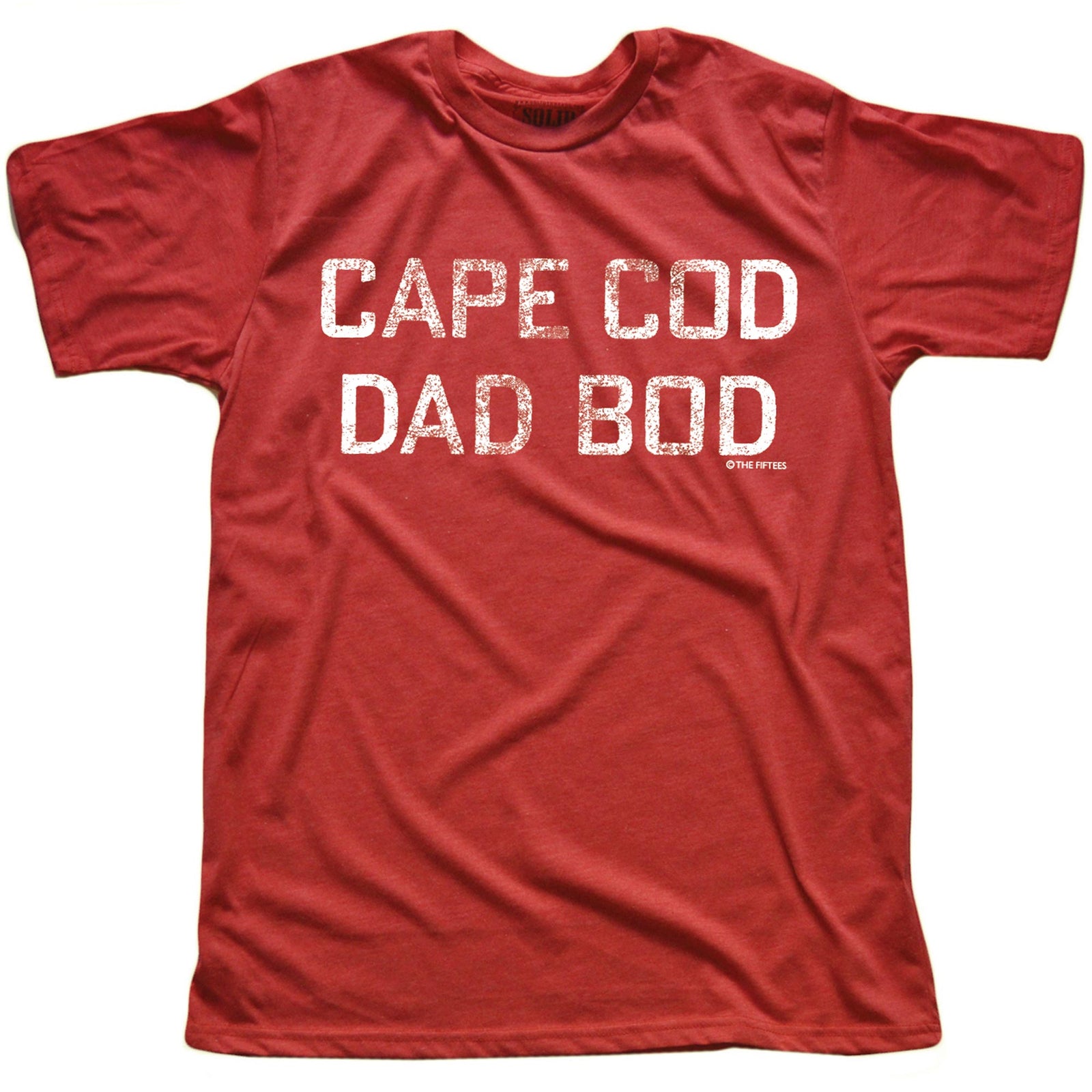 Men's Cape Cod Dad Bod Funny Graphic T-Shirt | Vintage Massachusetts Parents Tee | Solid Threads
