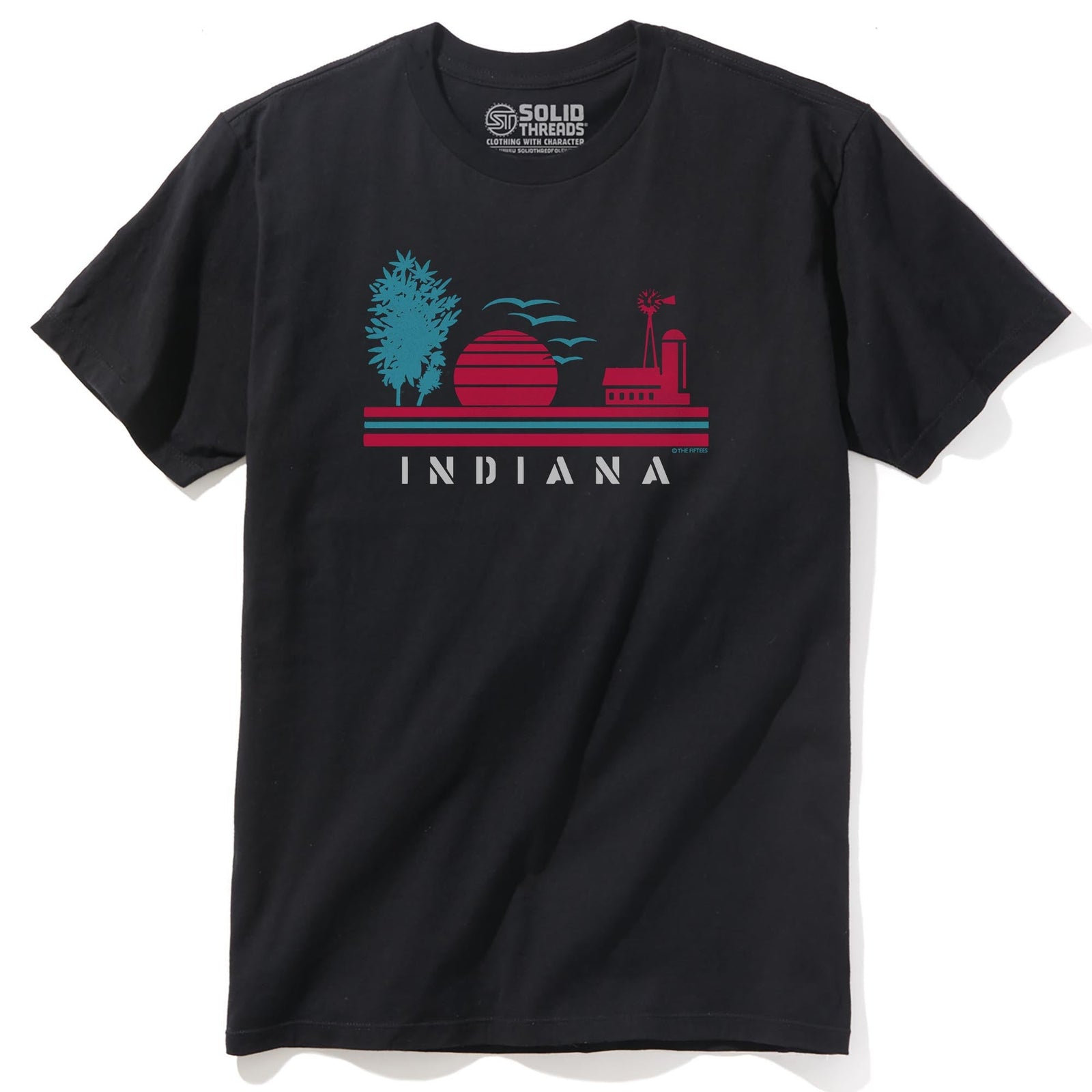 Indiana Farm Cool Staple T-shirt in Black - Front View