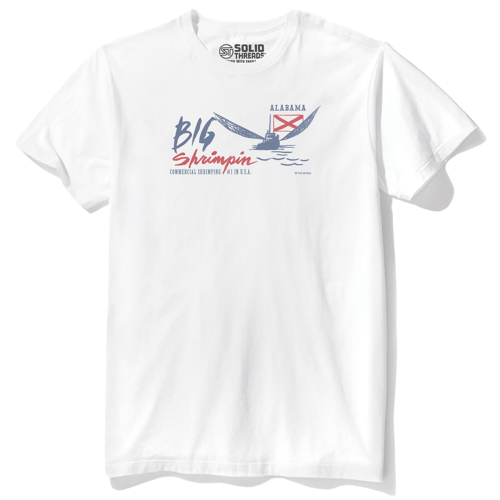 Big Shrimpin' Cool Staple T-shirt in White - Front View