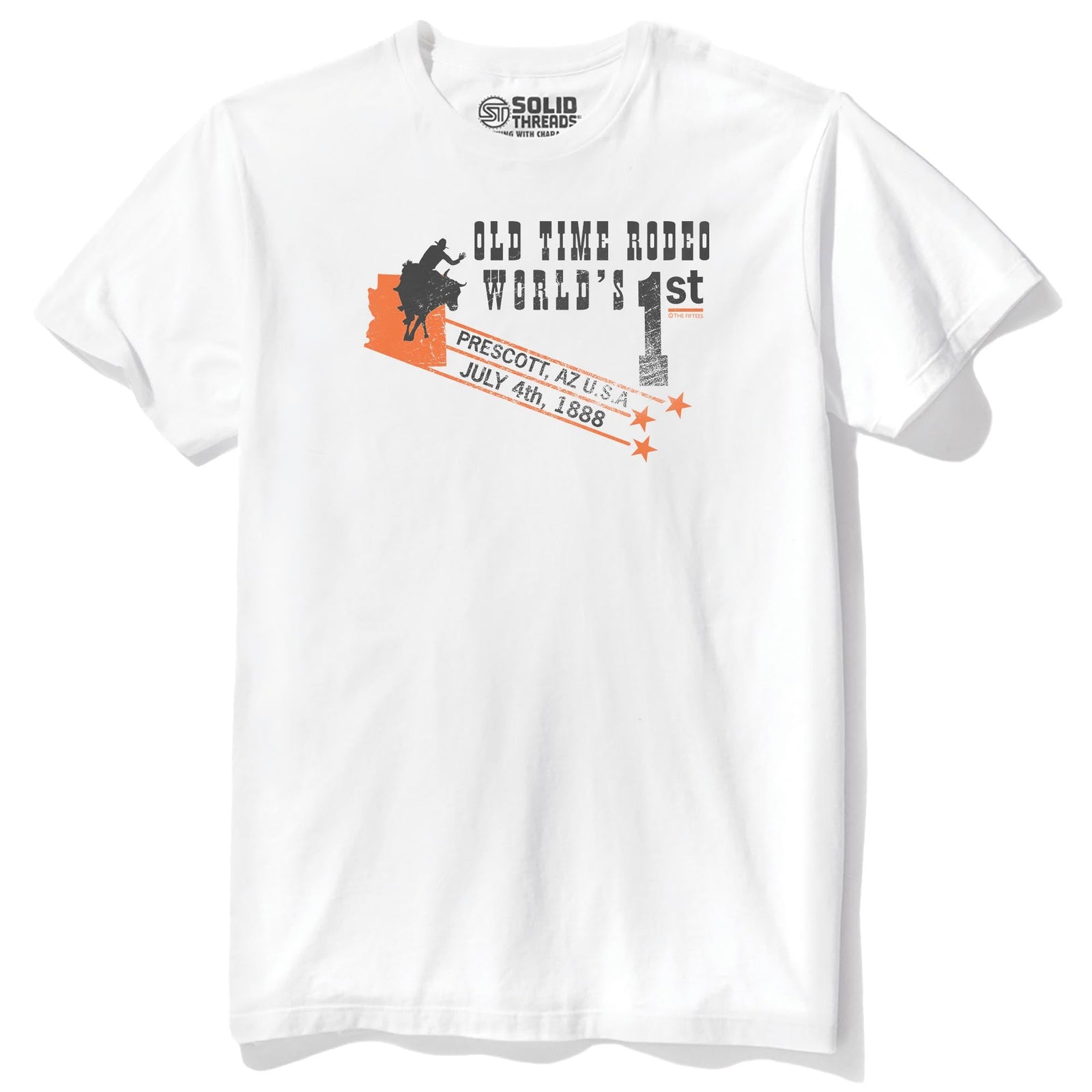 Old Time Rodeo Cool Staple T-shirt in White - Front View