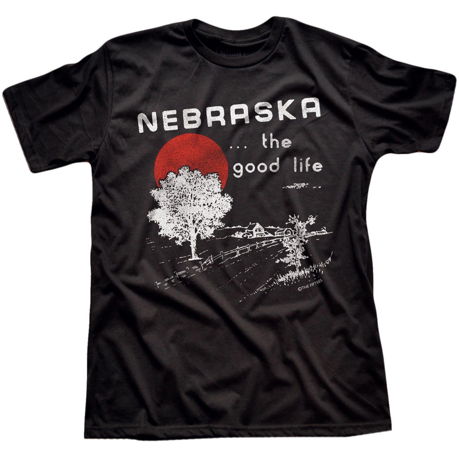 Men's Nebraska Good Life Cool Graphic T-Shirt | Vintage Ne Fields Tee | Solid Threads