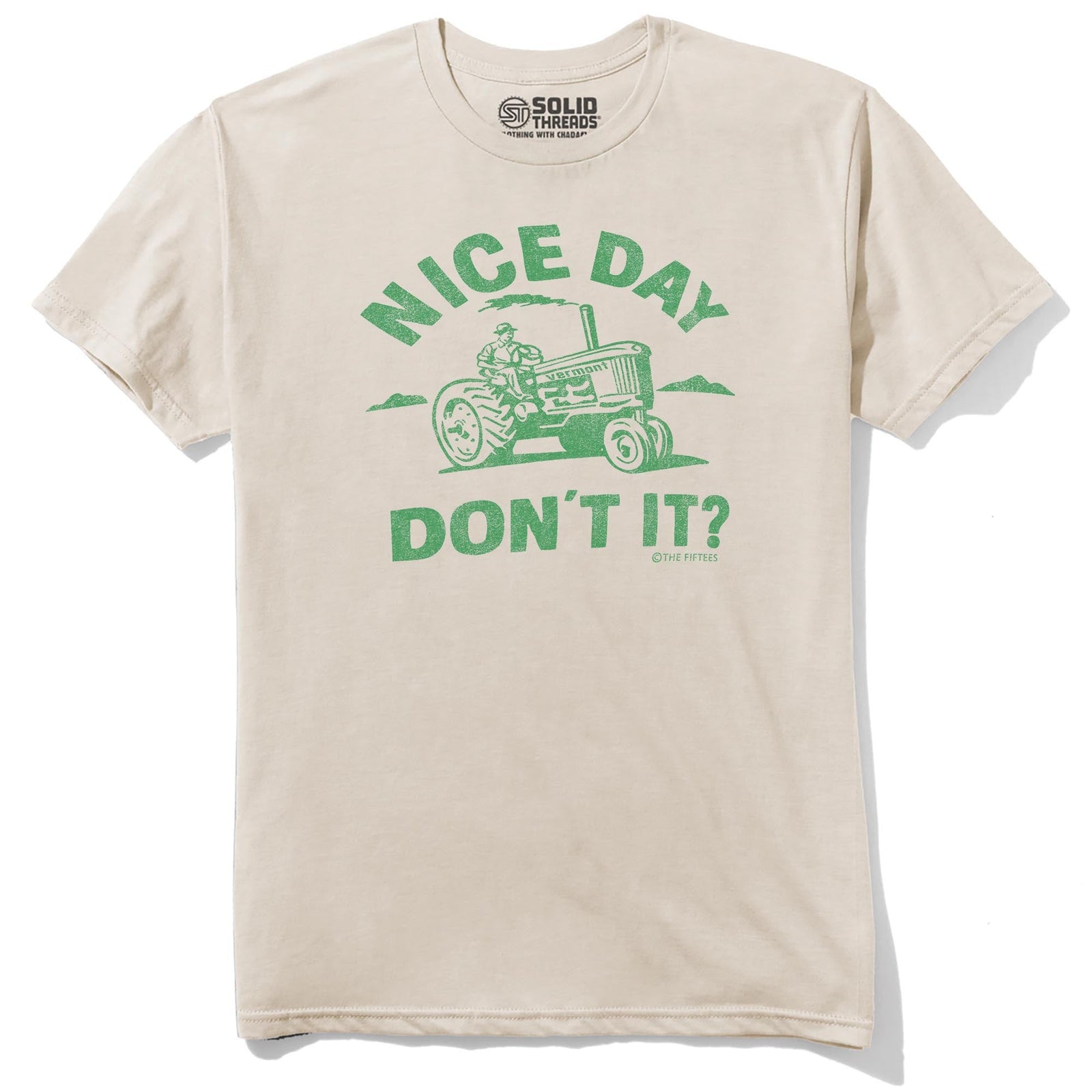 Nice Day Don't It Funny Staple T-shirt in Natural - Front View