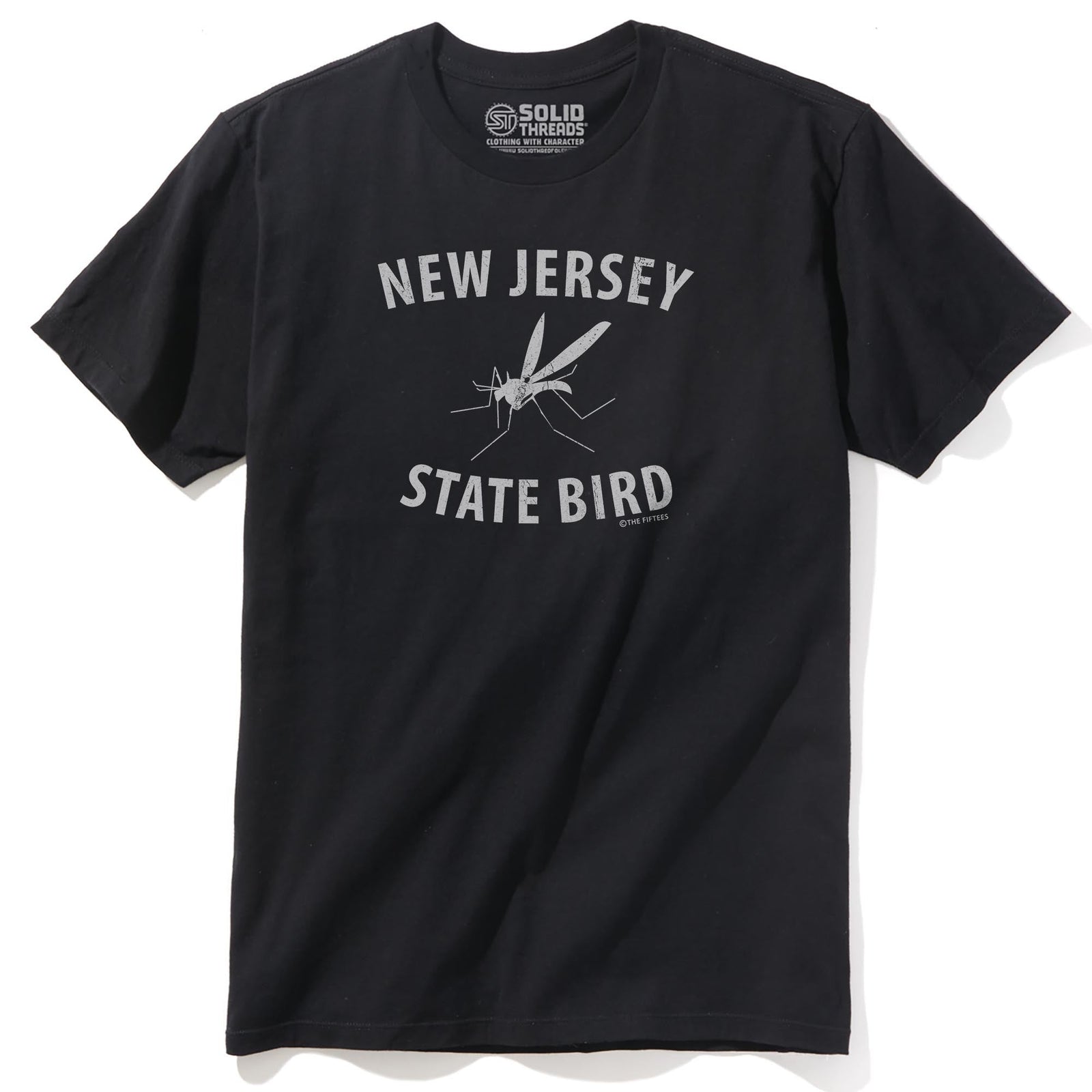 Nj State Bird Funny Staple T-shirt in Black - Front View