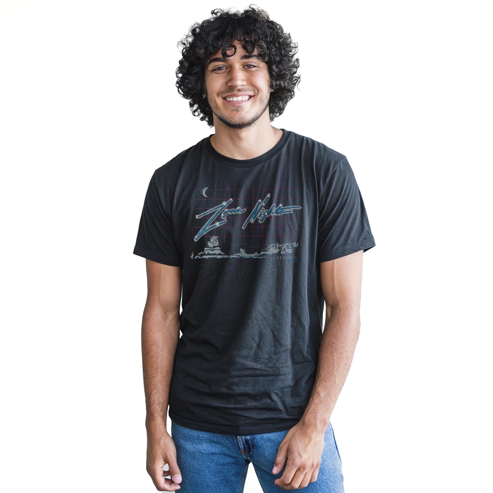 Zona Nights Cool Staple T-shirt in Black On Model - Front View