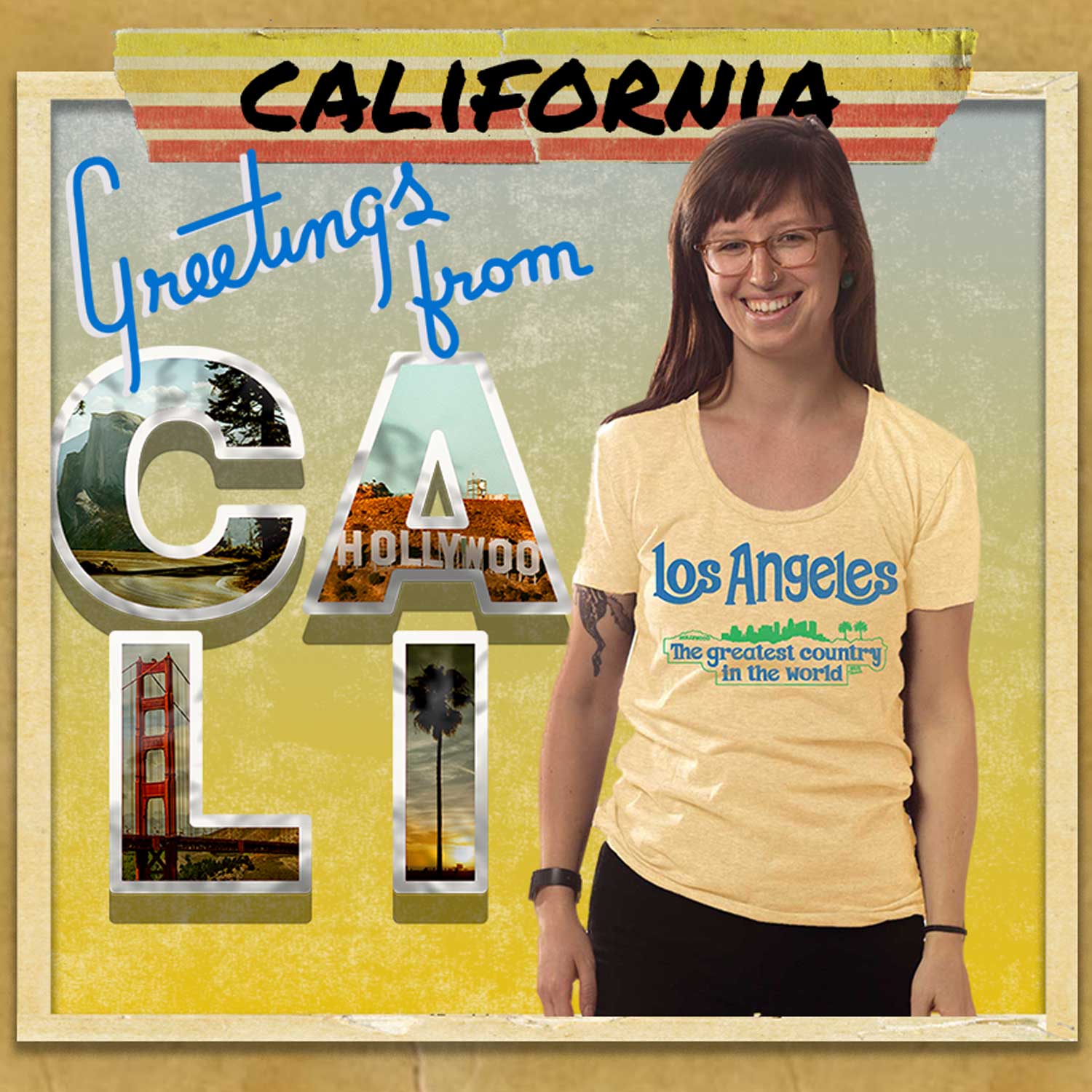 Retro California Graphic Tees | Funny Vintage Golden State T-Shirts | Solid Threads