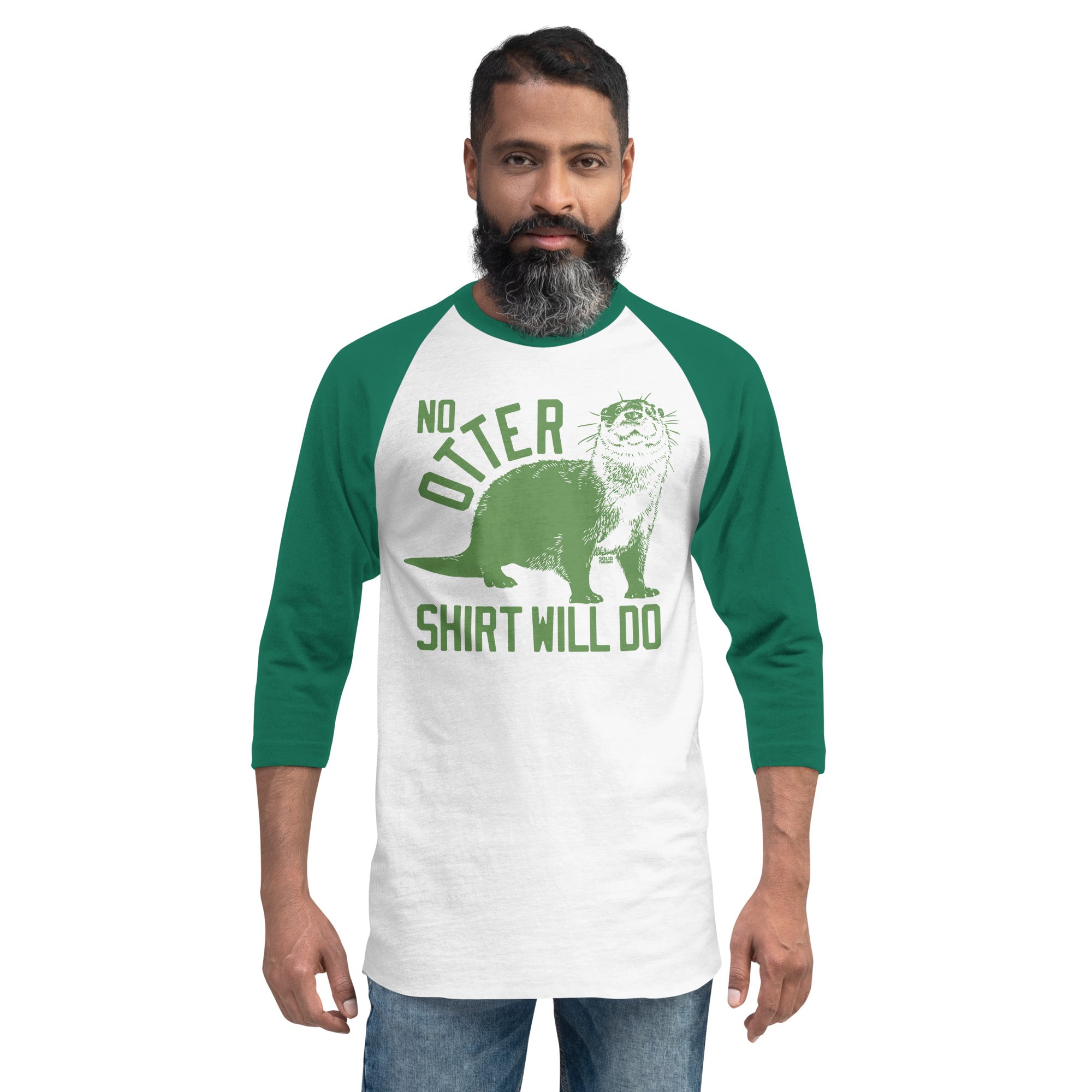No Otter Shirt Will Do Vintage Graphic Raglan Tee | Funny Animal Baseball T-shirt | Solid Threads