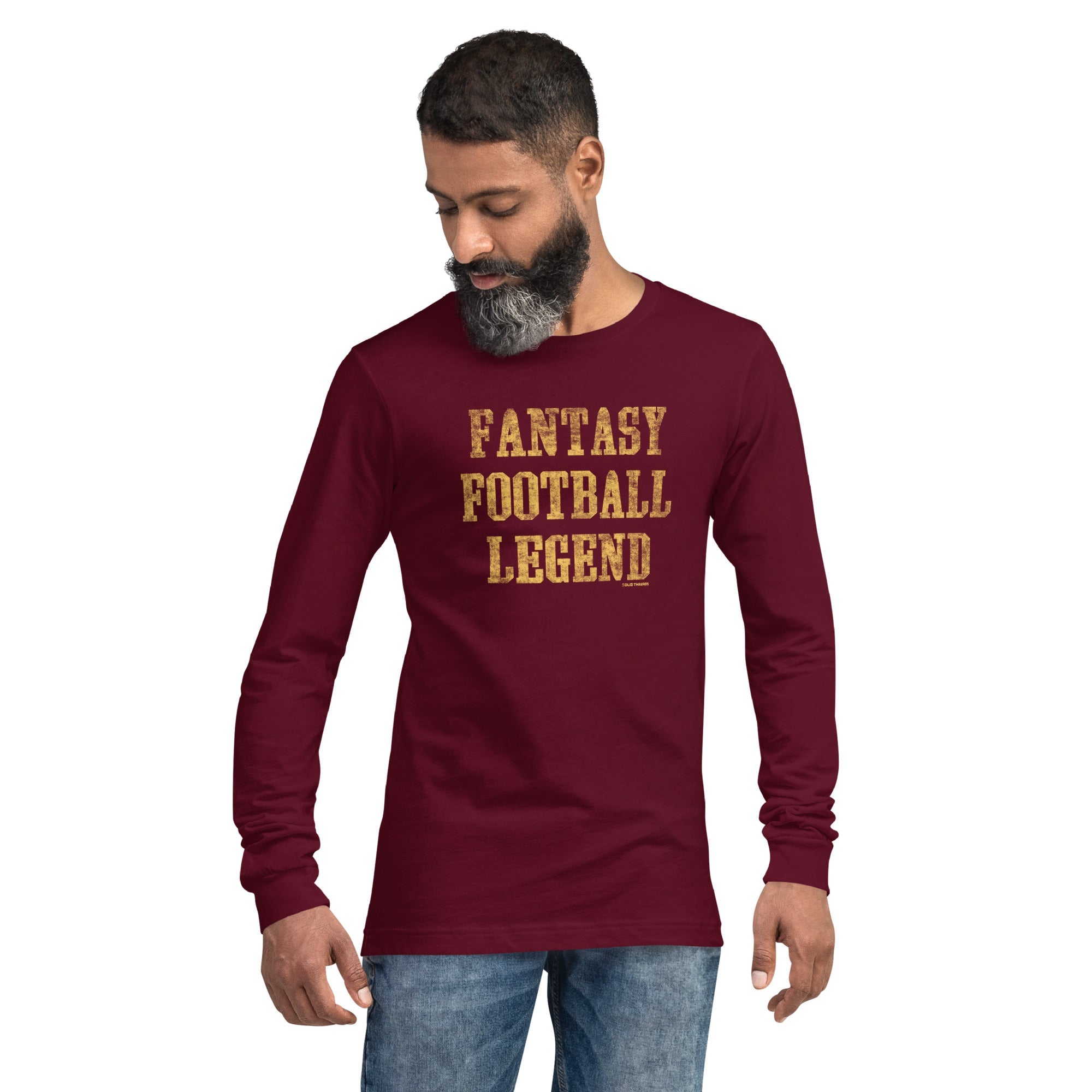Men’s Fantasy Football Legend Vintage Graphic Tee | Funny Sports T shirt | Solid Threads