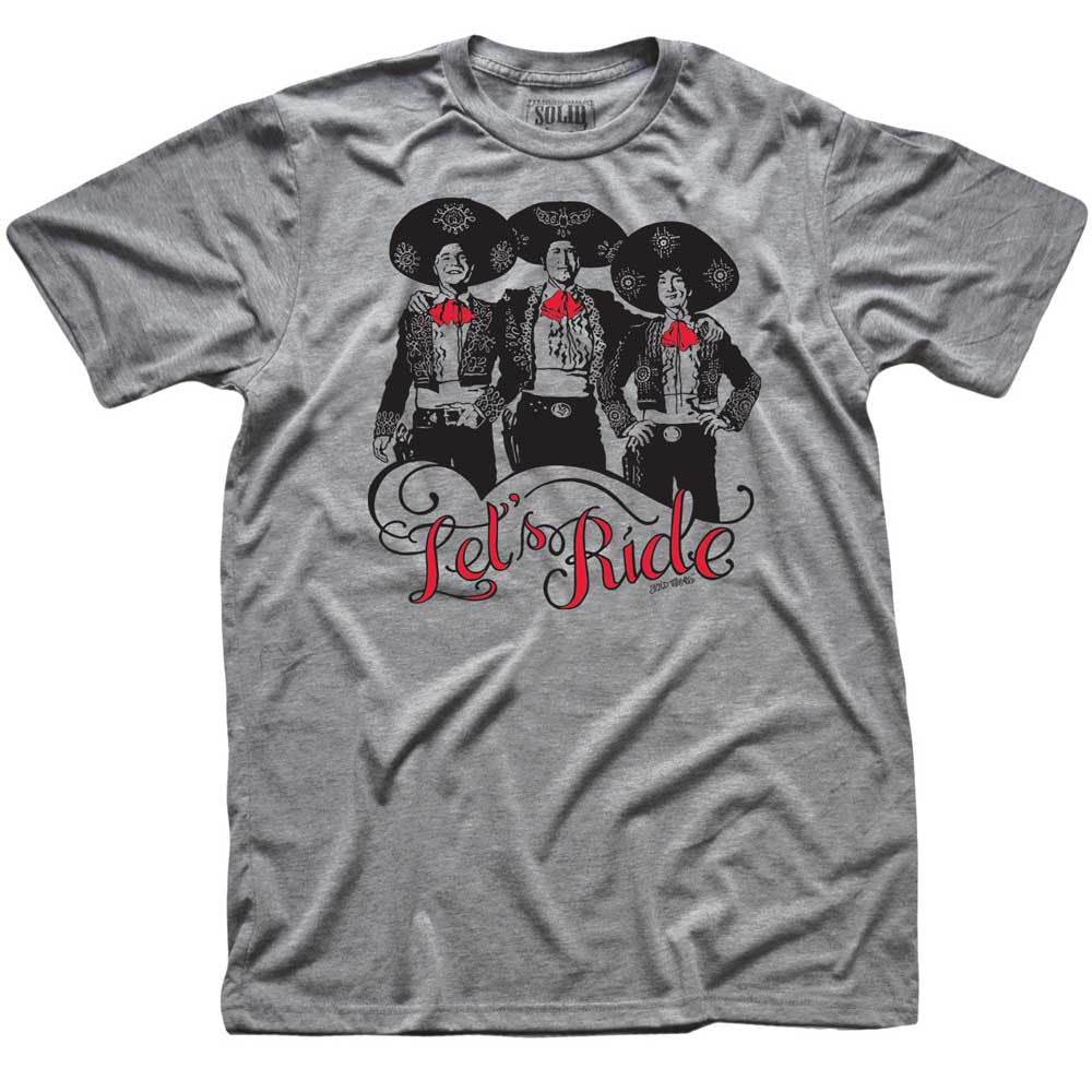 Vintage Men&#39;s Let&#39;s Ride Three Amigos Graphic Tee | Retro 80s Pop Culture T-shirt | SOLID THREADS