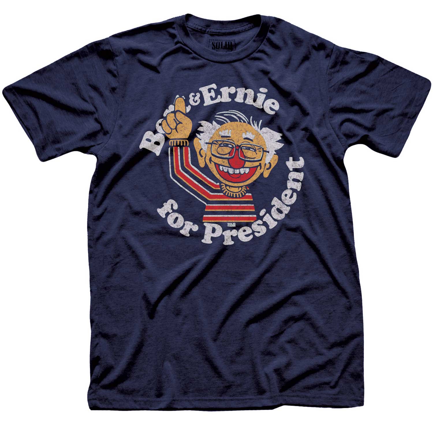 Men's Bernie (Sanders) Muppet Vintage Graphic T-Shirt | Funny Sesame Street Tee | Solid Threads