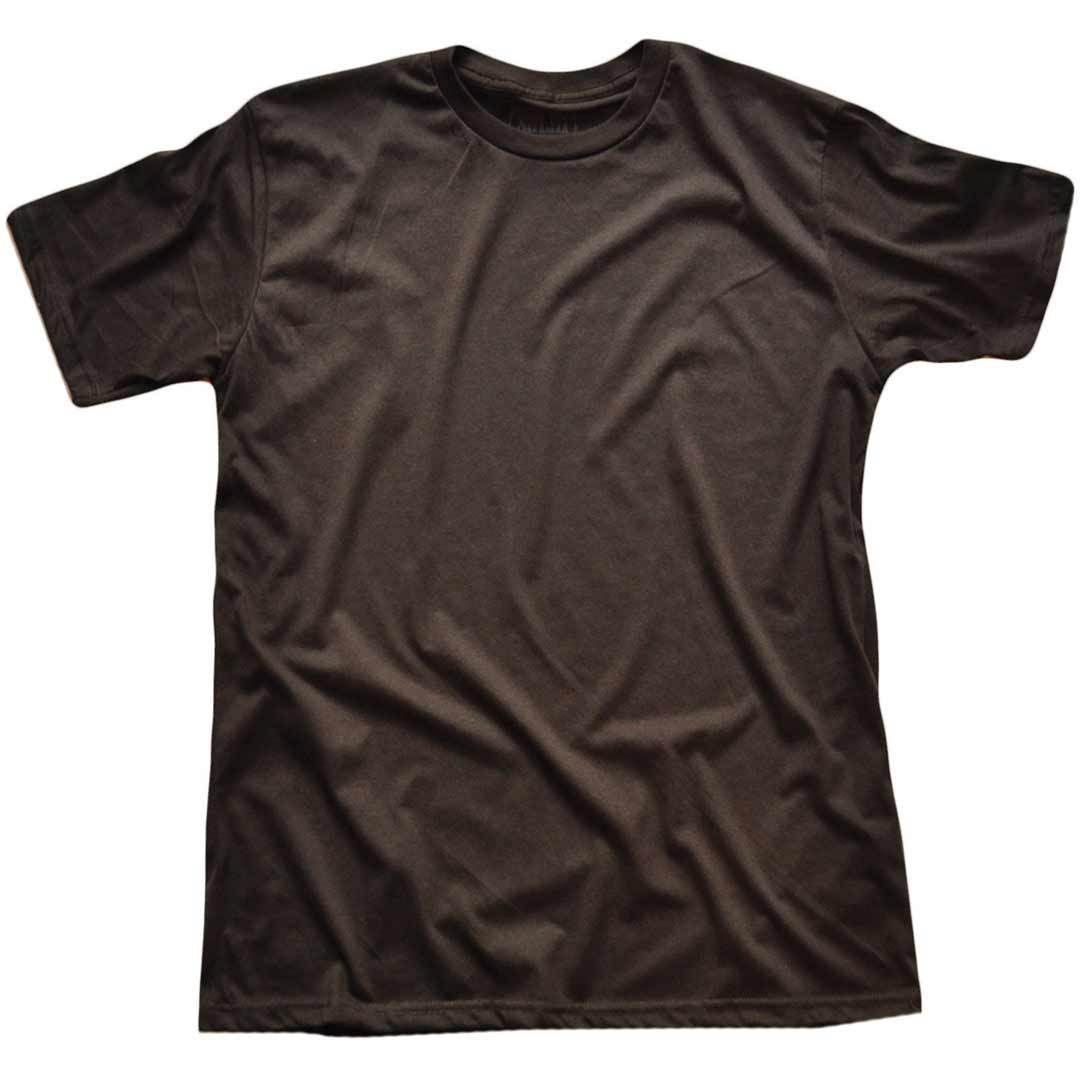 Men's Solid Threads Crew Neck Dark Charcoal T-shirt