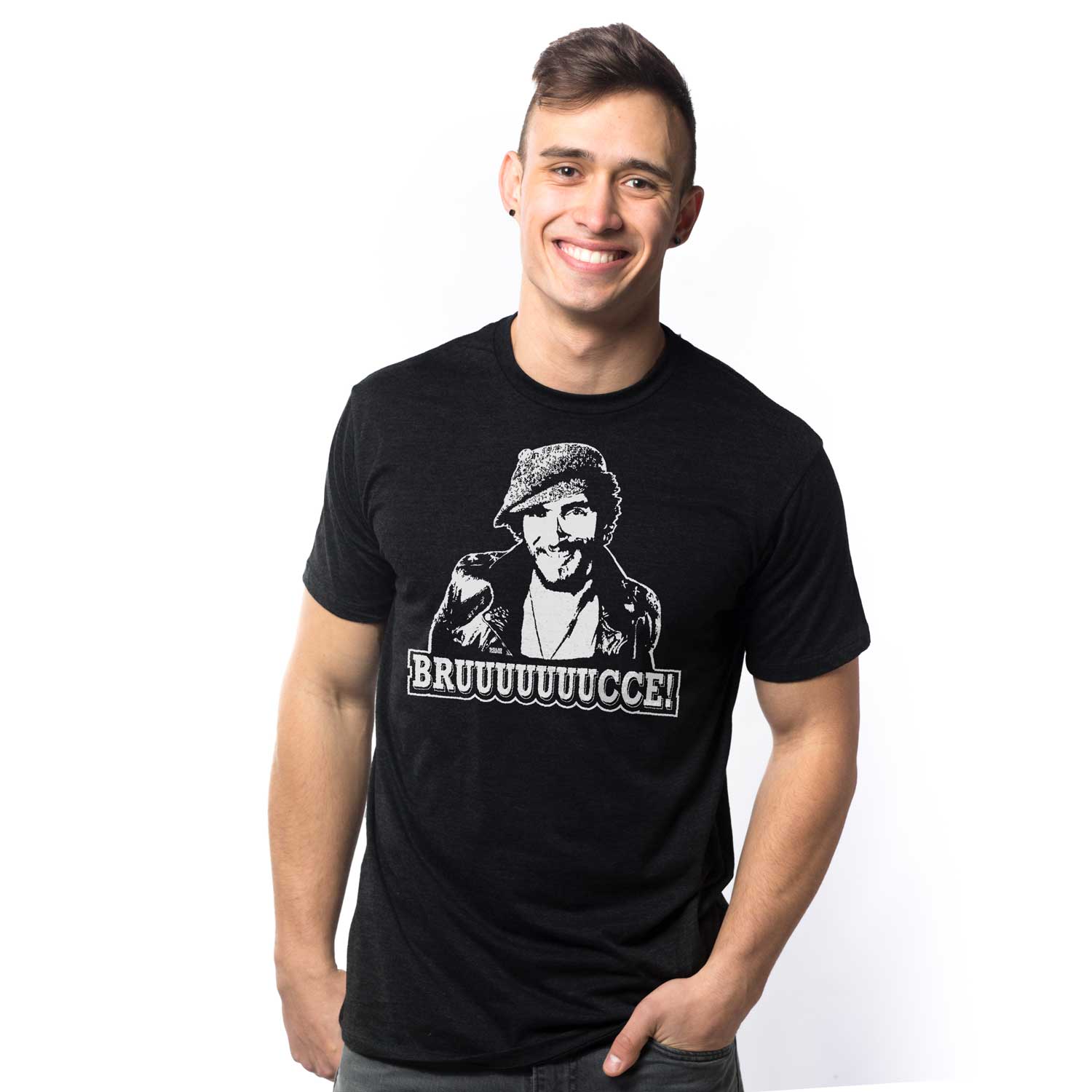 Men's Bruuuce Vintage Music T-Shirt | Retro Springsteen Fan Graphic Tee | Solid Threads