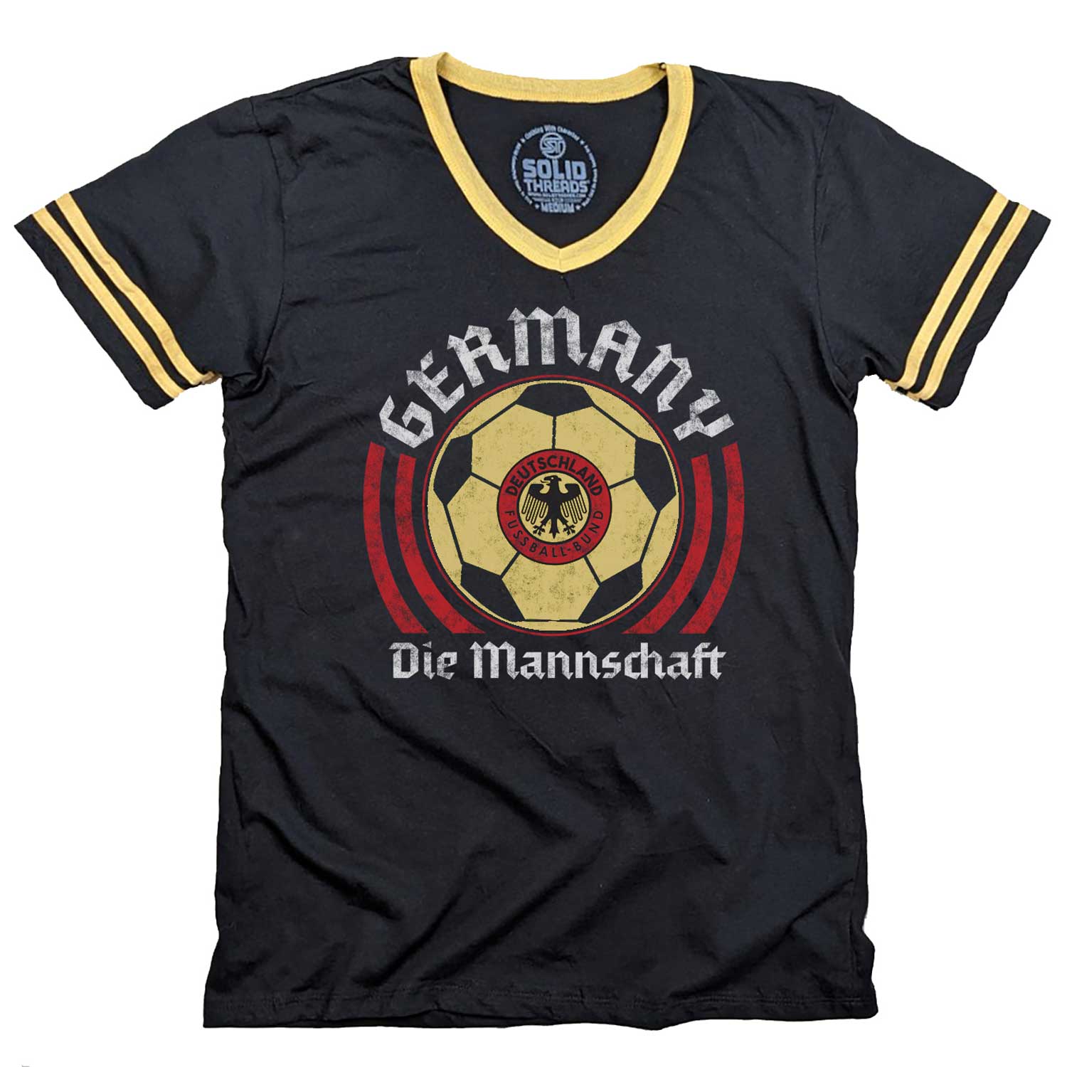 Germany National Soccer Team Ringer V-Neck T-Shirt