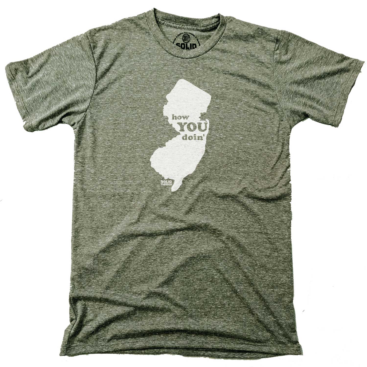 Men's How You Doin' Vintage T-Shirt | Funny New Jersey Graphic Triblend Tee | Solid Threads