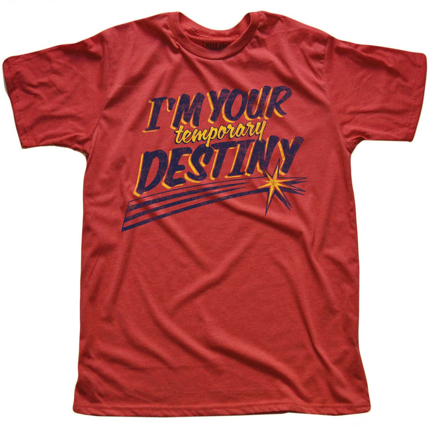Men's Temporary Destiny Vintage Valentines Graphic Tee | Funny Playboy T-shirt | Solid Threads