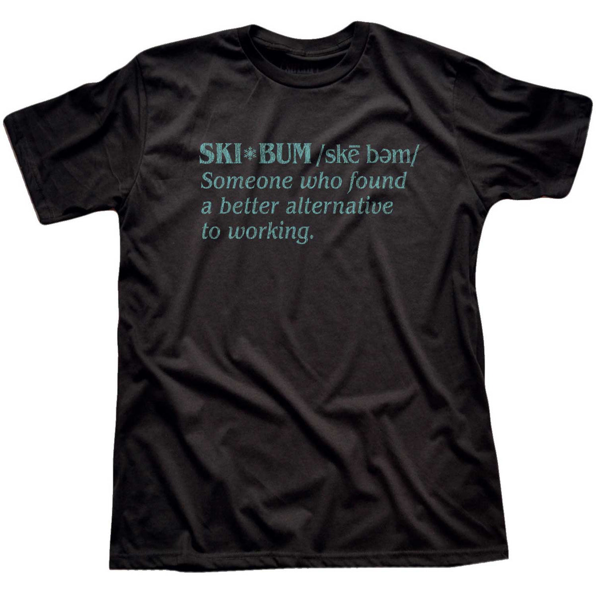 Men&#39;s Ski Bum Defined Cool Winter Sports Graphic T-Shirt | Funny Snow Bunny Tee | Solid Threads