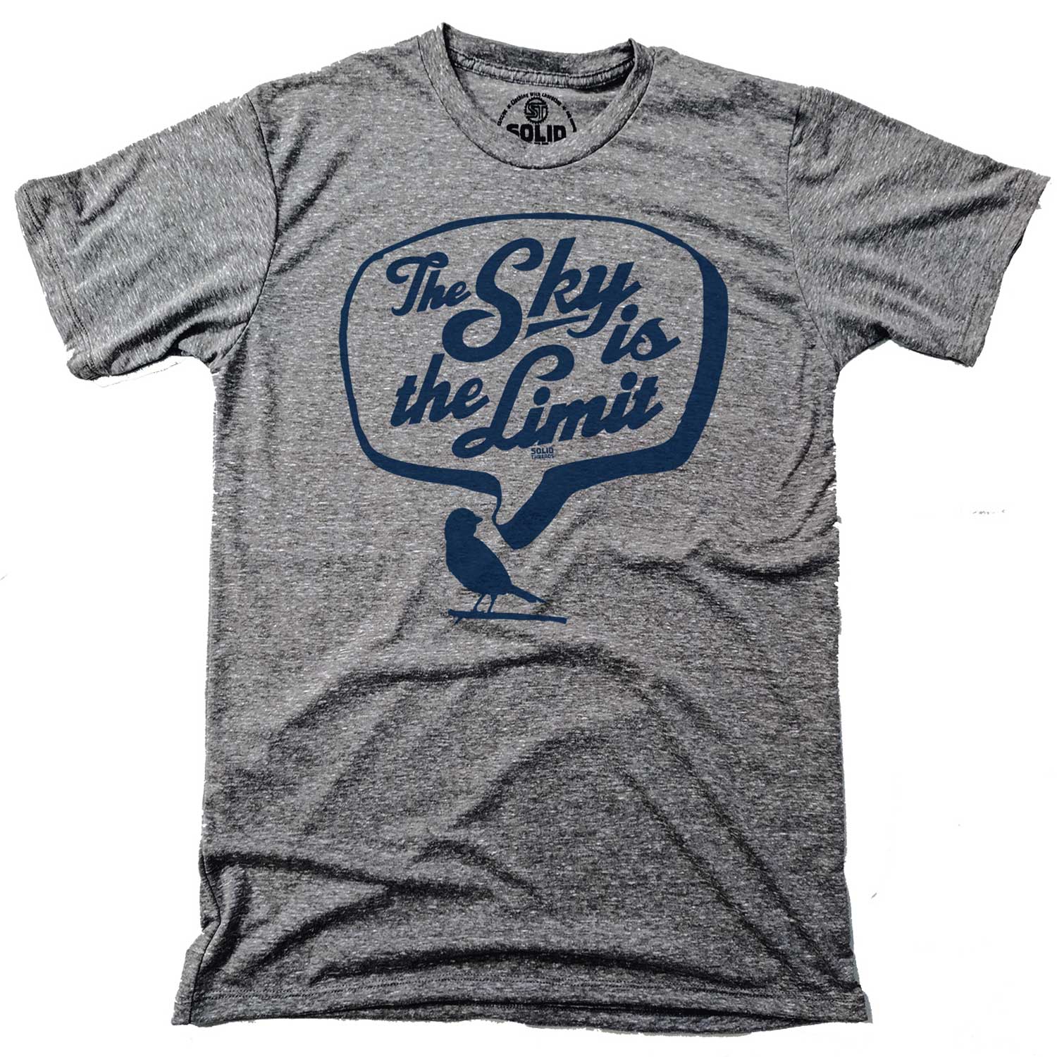 Men's The Sky is the Limit Vintage Inspired T-shirt | Funny Bird Graphic Tee | Solid Threads