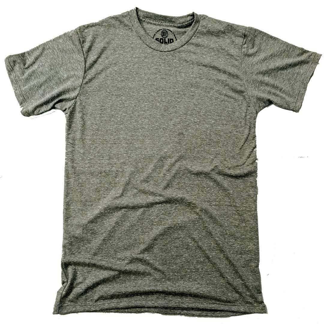 Men's Solid Threads Triblend Olive T-shirt
