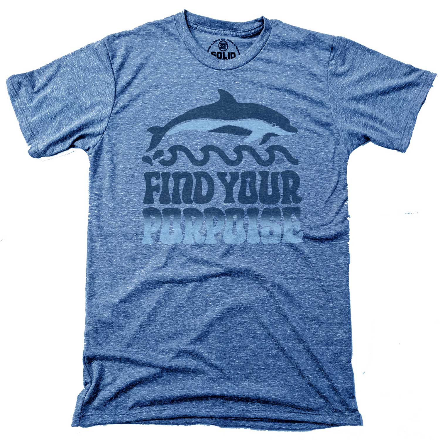 Men's Find Your Porpoise Cool Graphic T-Shirt | Funny Sea Animal Tee | Solid Threads