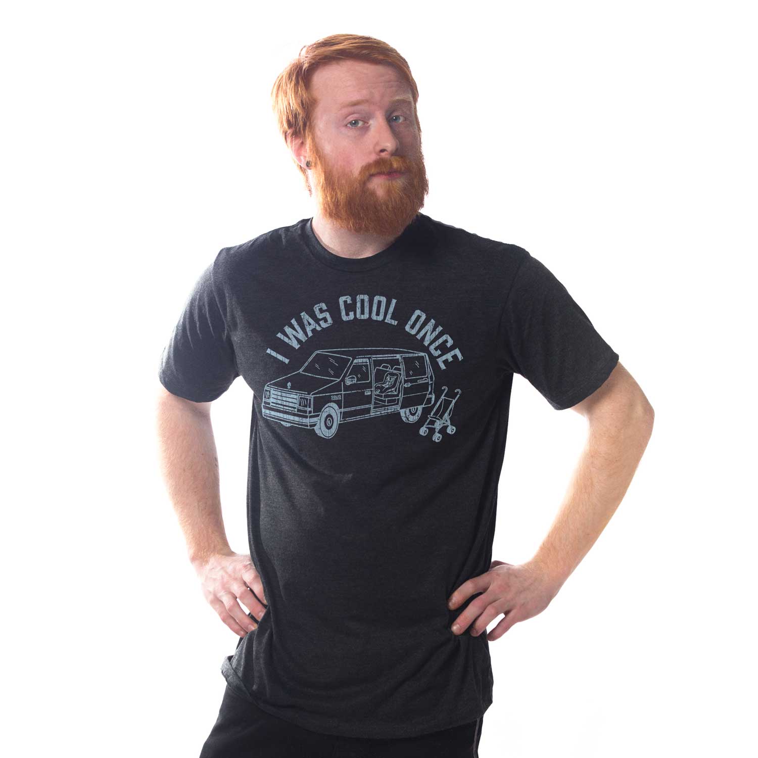 I Was Cool Once Funny Parenthood Graphic Tee | New Dad Vintage T-shirt on Model | SOLID THREADS