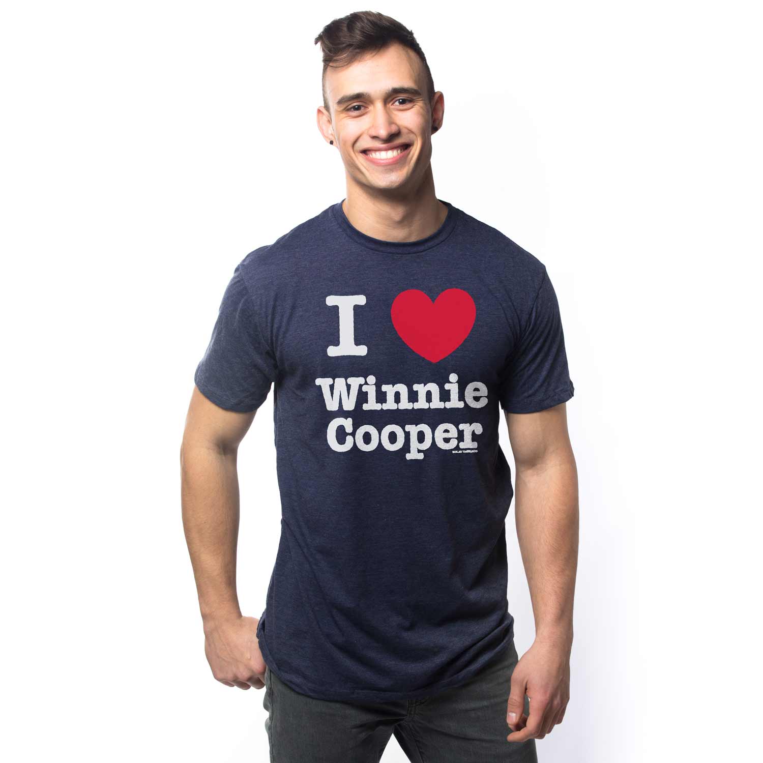 Men's Winnie Cooper Vintage Graphic Tee | Retro Wonder Years T-shirt on Model | Solid Threads