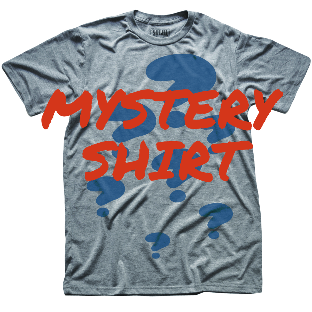 Men&#39;s Mystery Shirt With Slight Defect Cool Graphic T-Shirt | Vintage Surprise Tee | Solid Threads